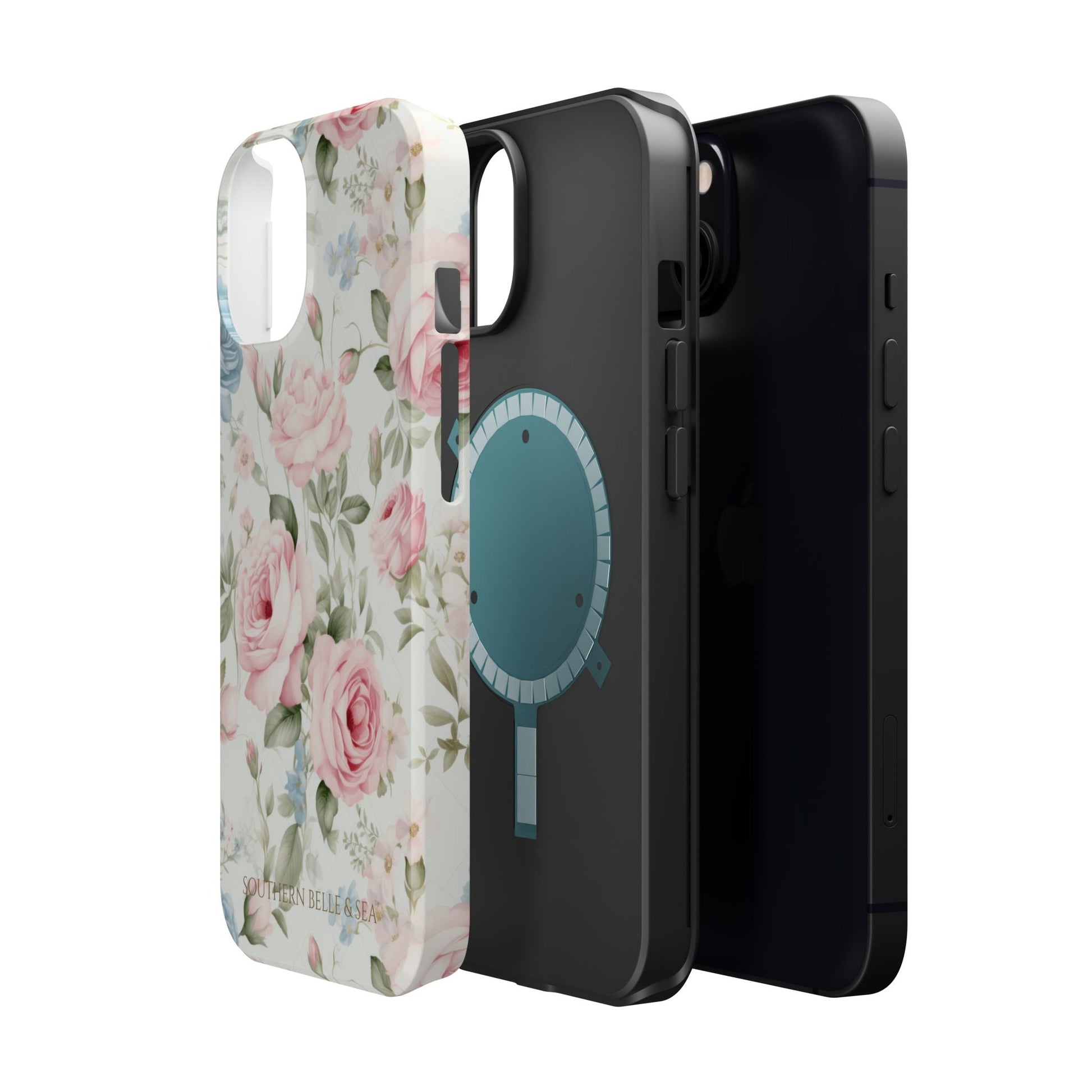 Garden Grace Floral Magnetic iPhone Case — Garden Grace Series | Southern Belle & Sea™ - Southern Belle & Sea