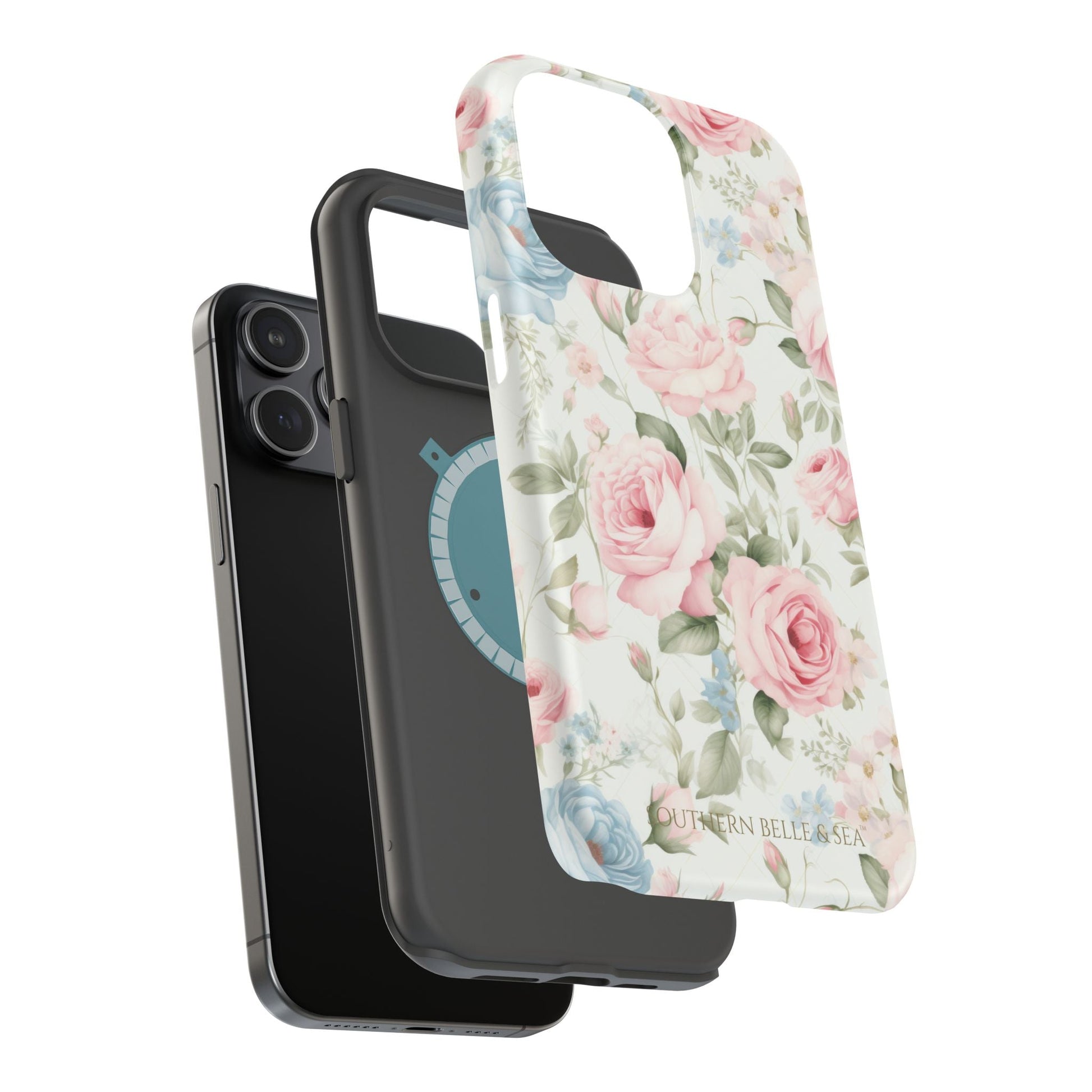 Garden Grace Floral Magnetic iPhone Case — Garden Grace Series | Southern Belle & Sea™ - Southern Belle & Sea