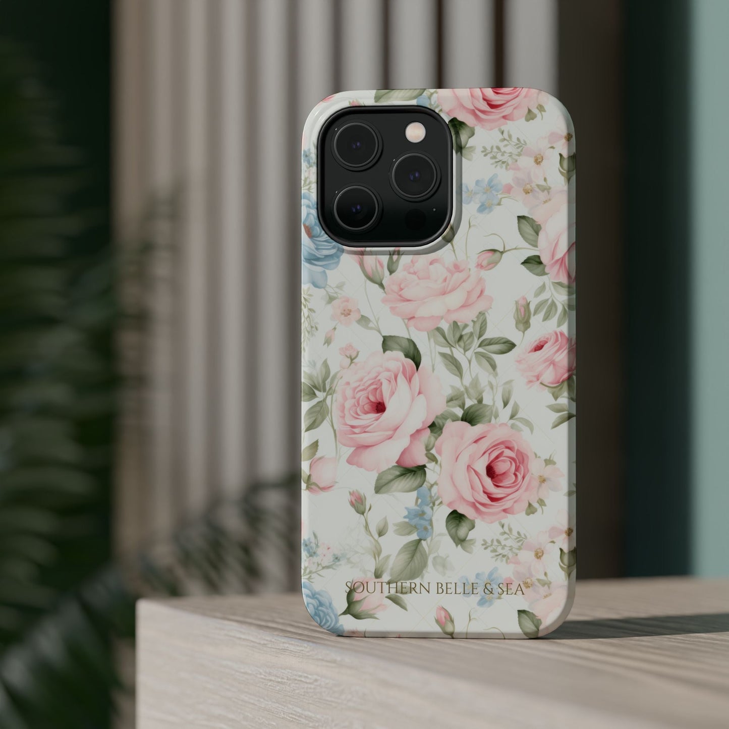 Garden Grace Floral Magnetic iPhone Case — Garden Grace Series | Southern Belle & Sea™ - Southern Belle & Sea