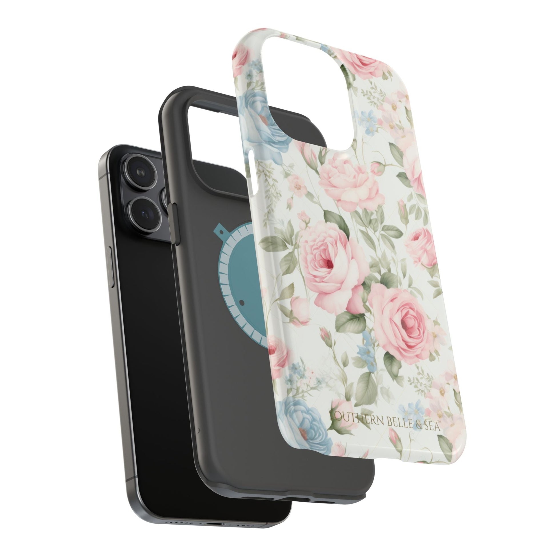 Garden Grace Floral Magnetic iPhone Case — Garden Grace Series | Southern Belle & Sea™ - Southern Belle & Sea