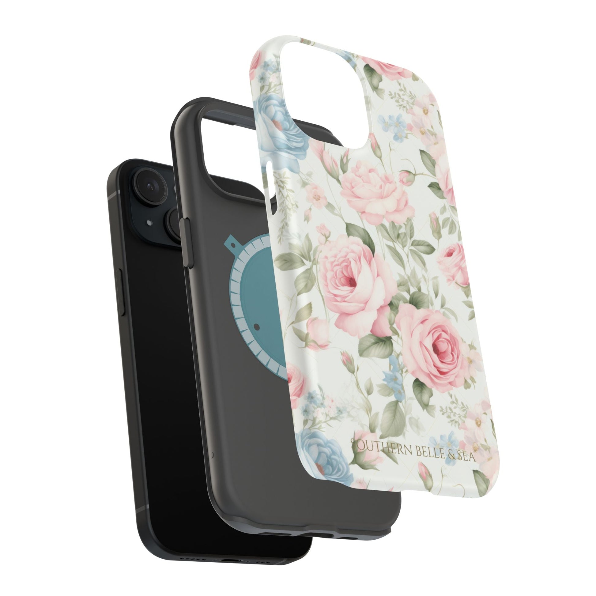Garden Grace Floral Magnetic iPhone Case — Garden Grace Series | Southern Belle & Sea™ - Southern Belle & Sea