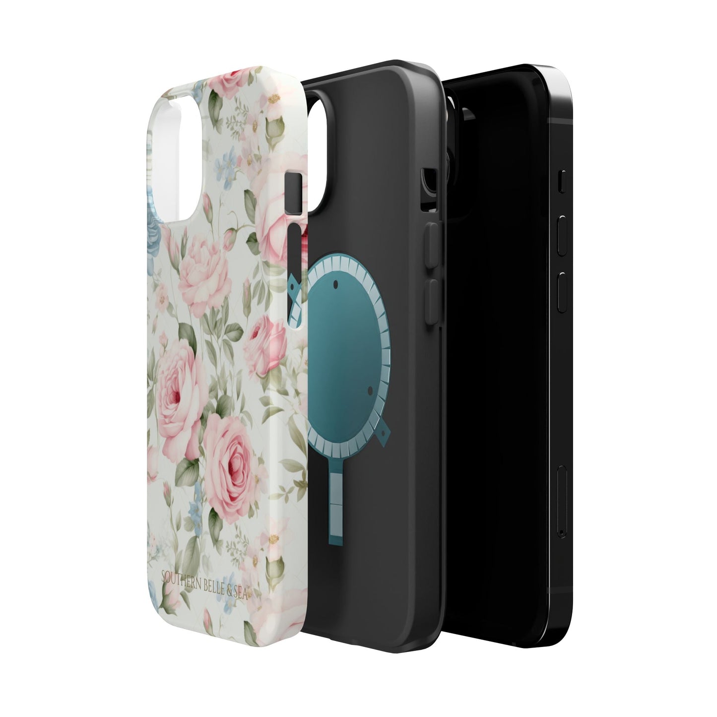 Garden Grace Floral Magnetic iPhone Case — Garden Grace Series | Southern Belle & Sea™ - Southern Belle & Sea