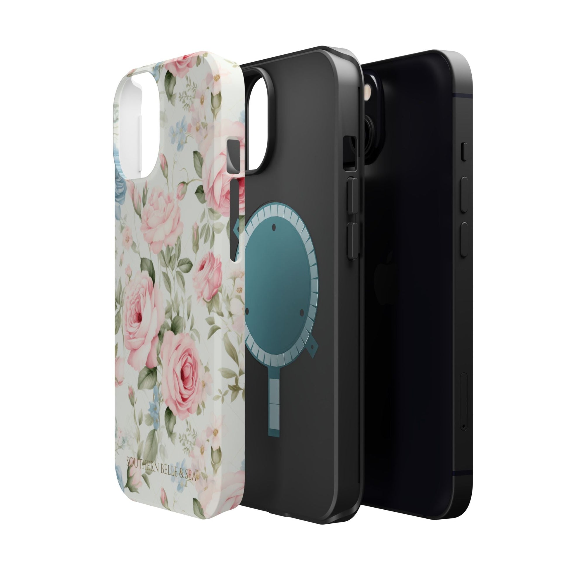 Garden Grace Floral Magnetic iPhone Case — Garden Grace Series | Southern Belle & Sea™ - Southern Belle & Sea