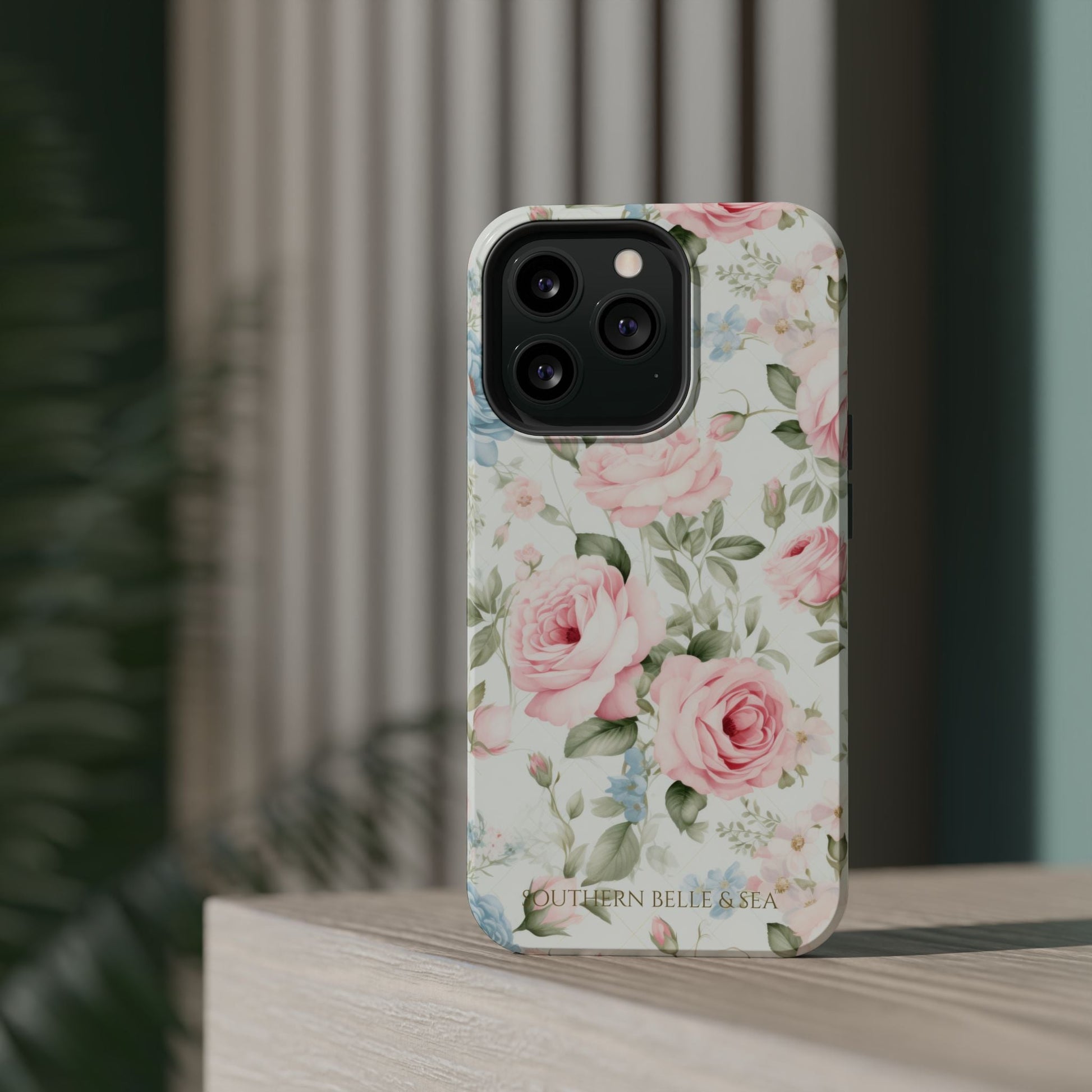 Garden Grace Floral Magnetic iPhone Case — Garden Grace Series | Southern Belle & Sea™ - Southern Belle & Sea