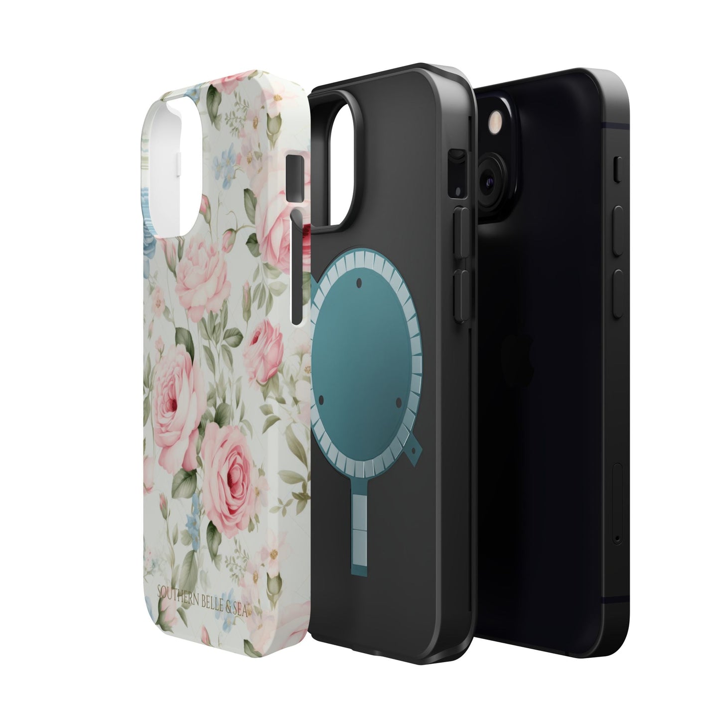 Garden Grace Floral Magnetic iPhone Case — Garden Grace Series | Southern Belle & Sea™ - Southern Belle & Sea
