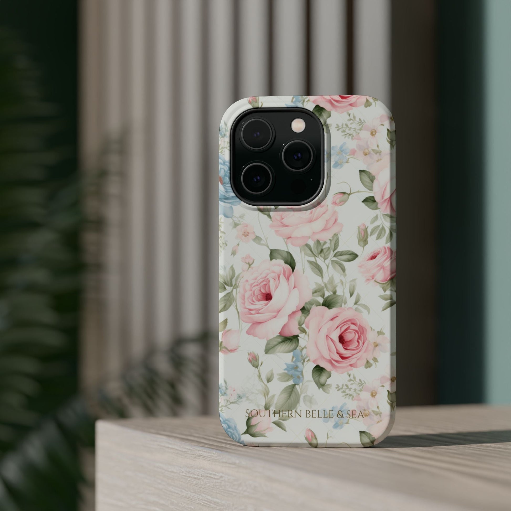 Garden Grace Floral Magnetic iPhone Case — Garden Grace Series | Southern Belle & Sea™ - Southern Belle & Sea