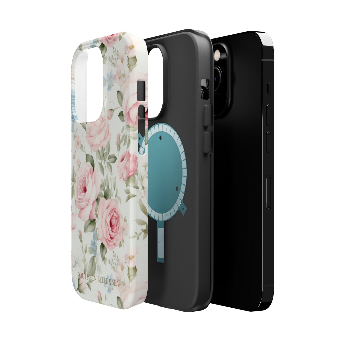 Garden Grace Floral Magnetic iPhone Case — Garden Grace Series | Southern Belle & Sea™ - Southern Belle & Sea