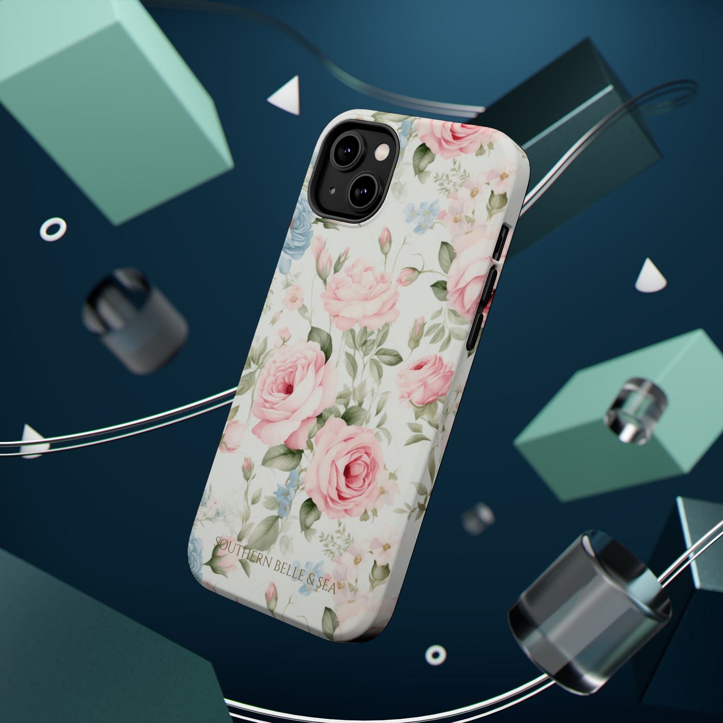 Garden Grace Floral Magnetic iPhone Case — Garden Grace Series | Southern Belle & Sea™ - Southern Belle & Sea