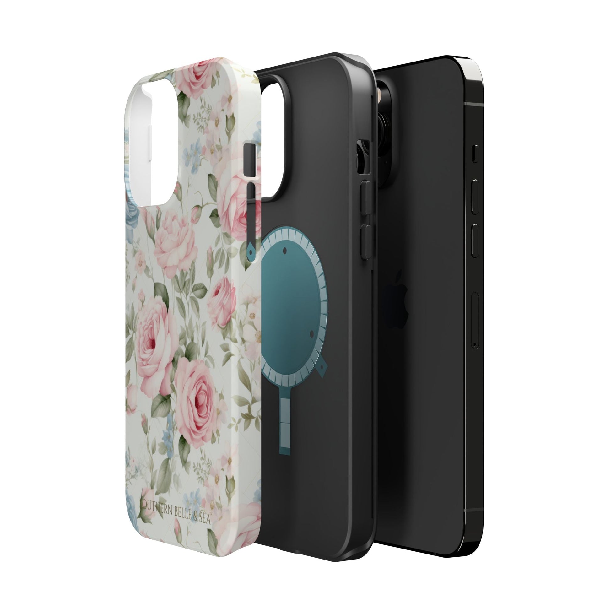 Garden Grace Floral Magnetic iPhone Case — Garden Grace Series | Southern Belle & Sea™ - Southern Belle & Sea
