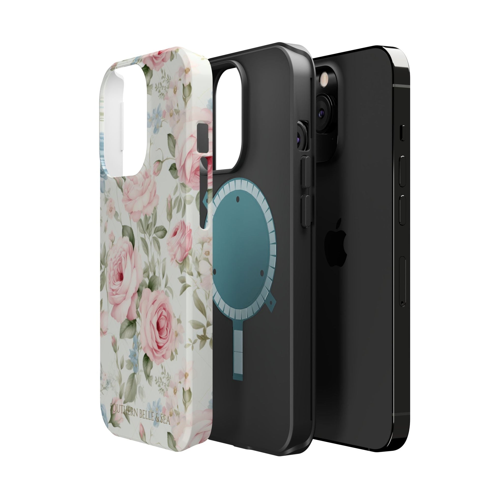 Garden Grace Floral Magnetic iPhone Case — Garden Grace Series | Southern Belle & Sea™ - Southern Belle & Sea