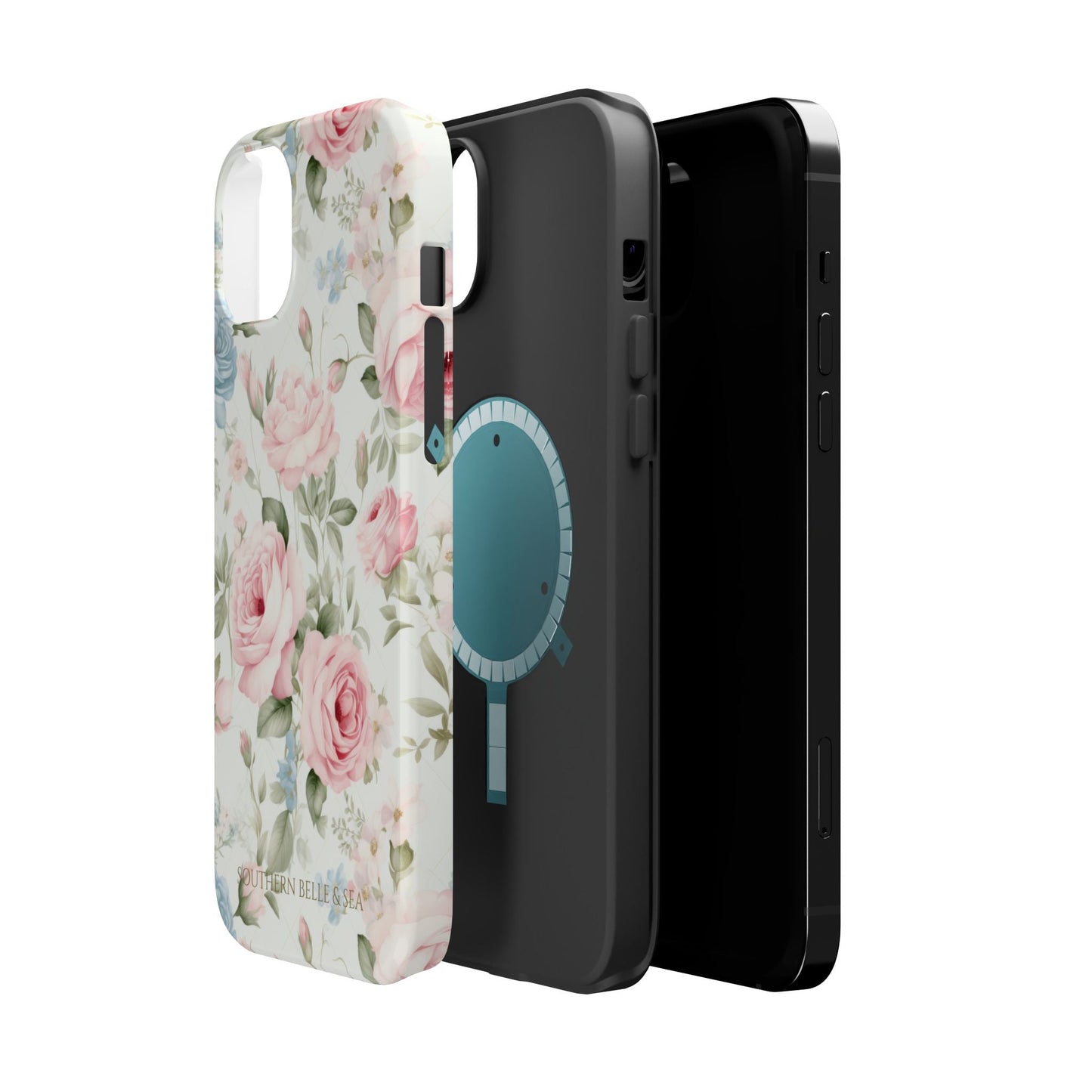 Garden Grace Floral Magnetic iPhone Case — Garden Grace Series | Southern Belle & Sea™ - Southern Belle & Sea