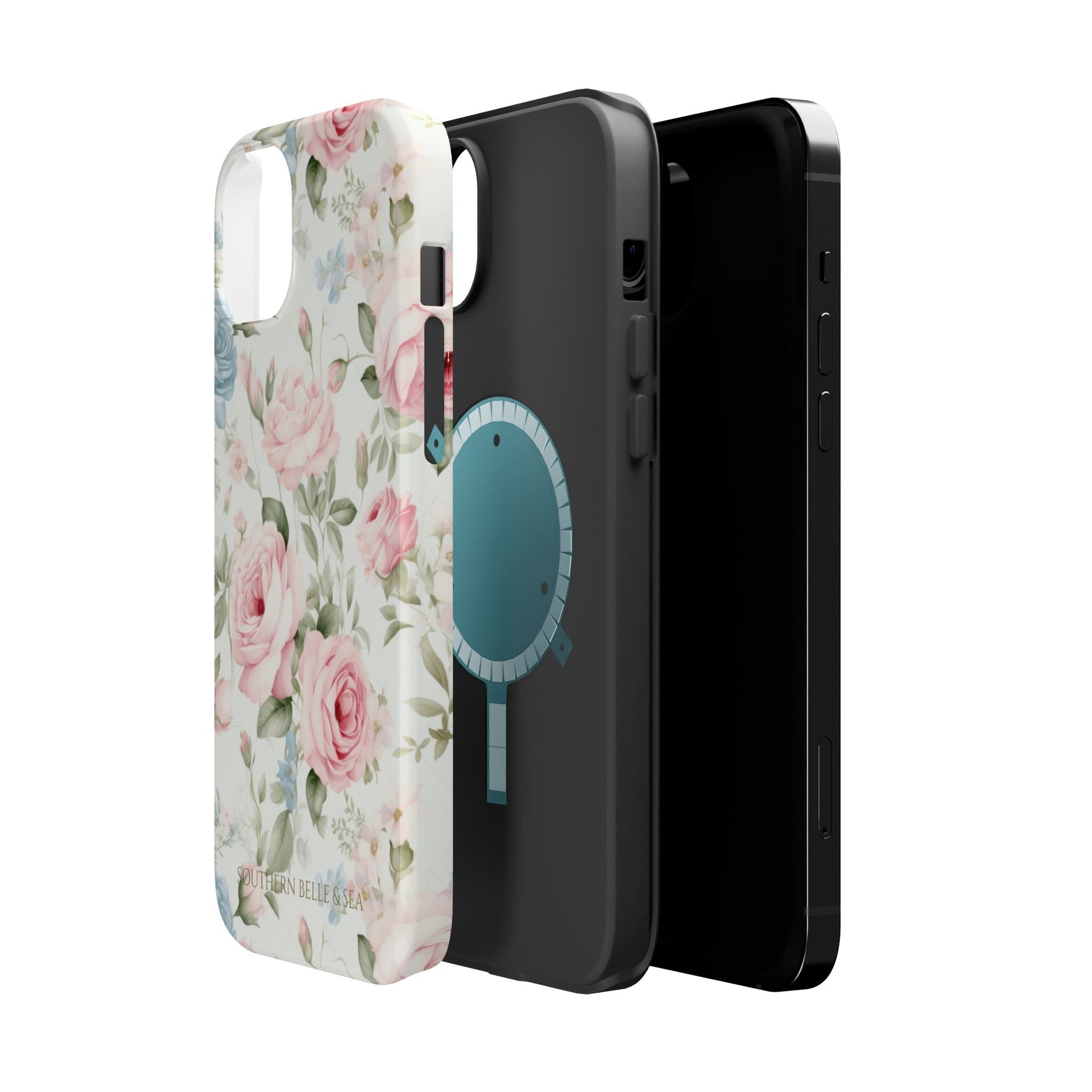 Garden Grace Floral Magnetic iPhone Case — Garden Grace Series | Southern Belle & Sea™ - Southern Belle & Sea