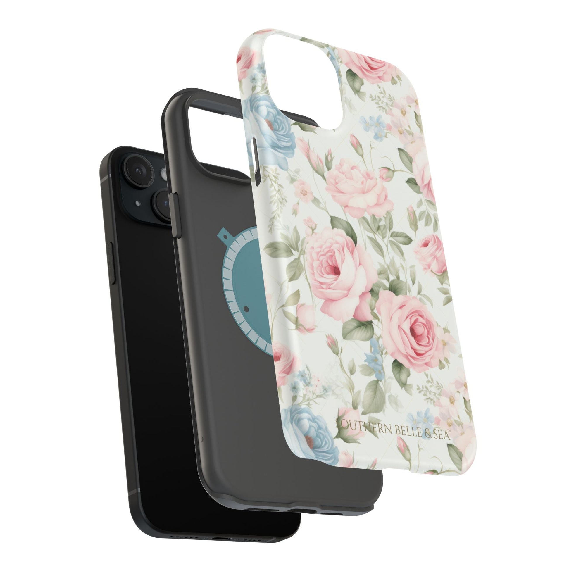 Garden Grace Floral Magnetic iPhone Case — Garden Grace Series | Southern Belle & Sea™ - Southern Belle & Sea
