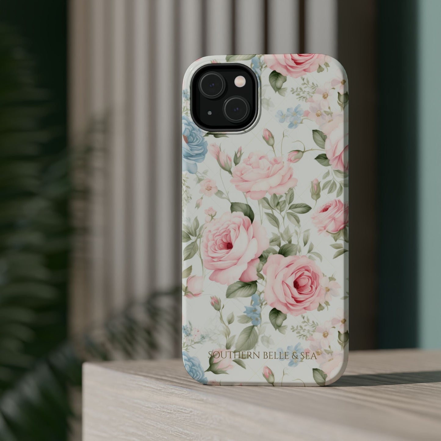 Garden Grace Floral Magnetic iPhone Case — Garden Grace Series | Southern Belle & Sea™ - Southern Belle & Sea