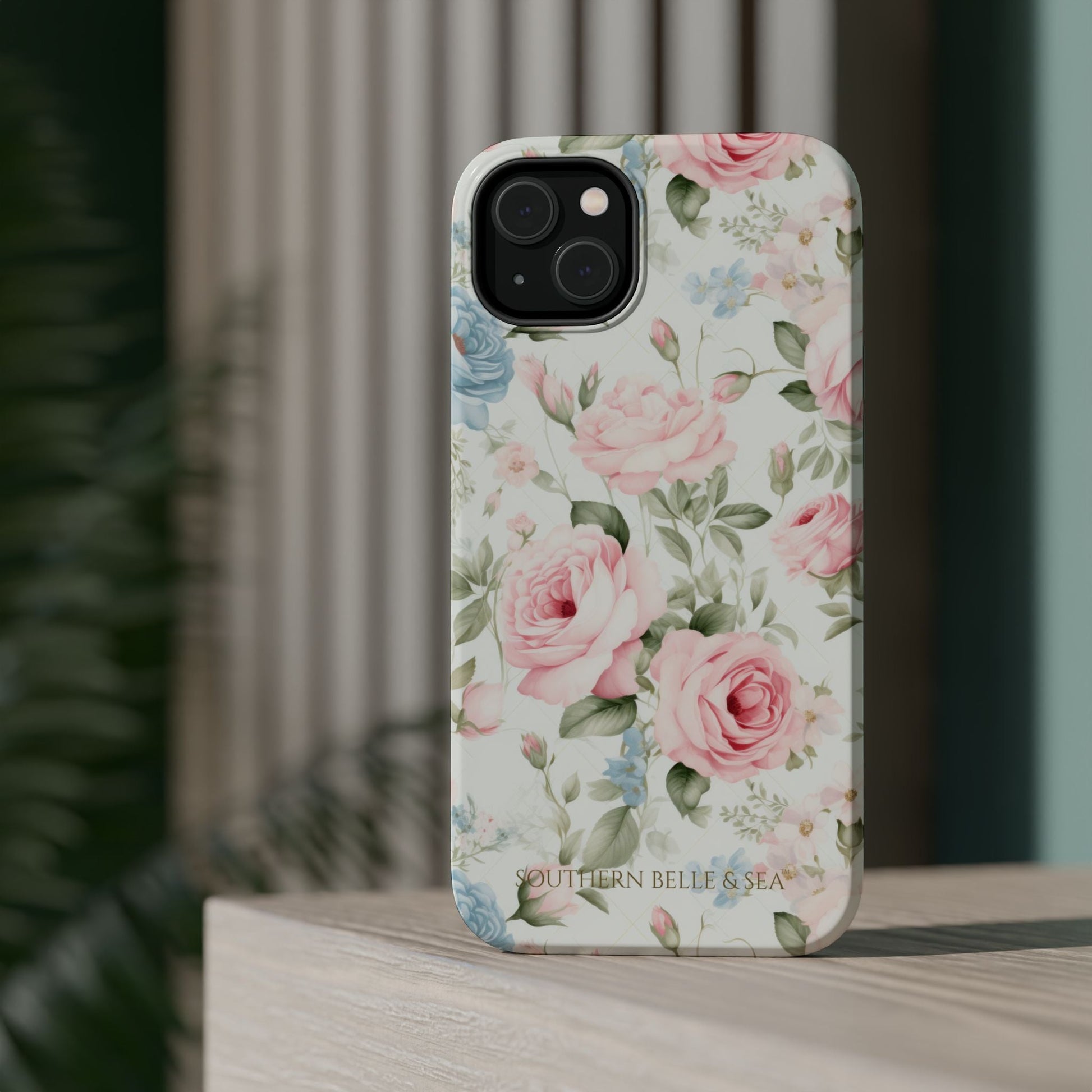 Garden Grace Floral Magnetic iPhone Case — Garden Grace Series | Southern Belle & Sea™ - Southern Belle & Sea