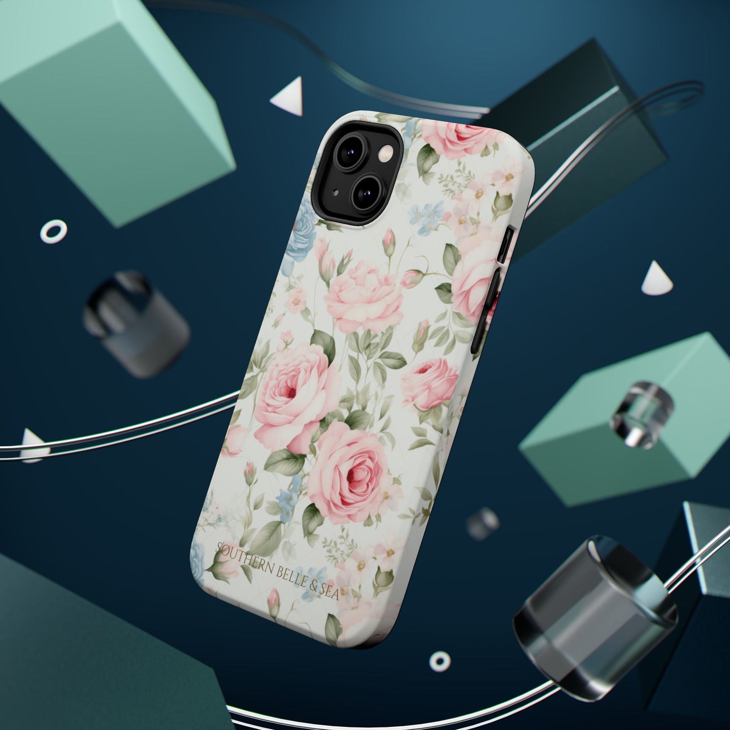 Garden Grace Floral Magnetic iPhone Case — Garden Grace Series | Southern Belle & Sea™ - Southern Belle & Sea