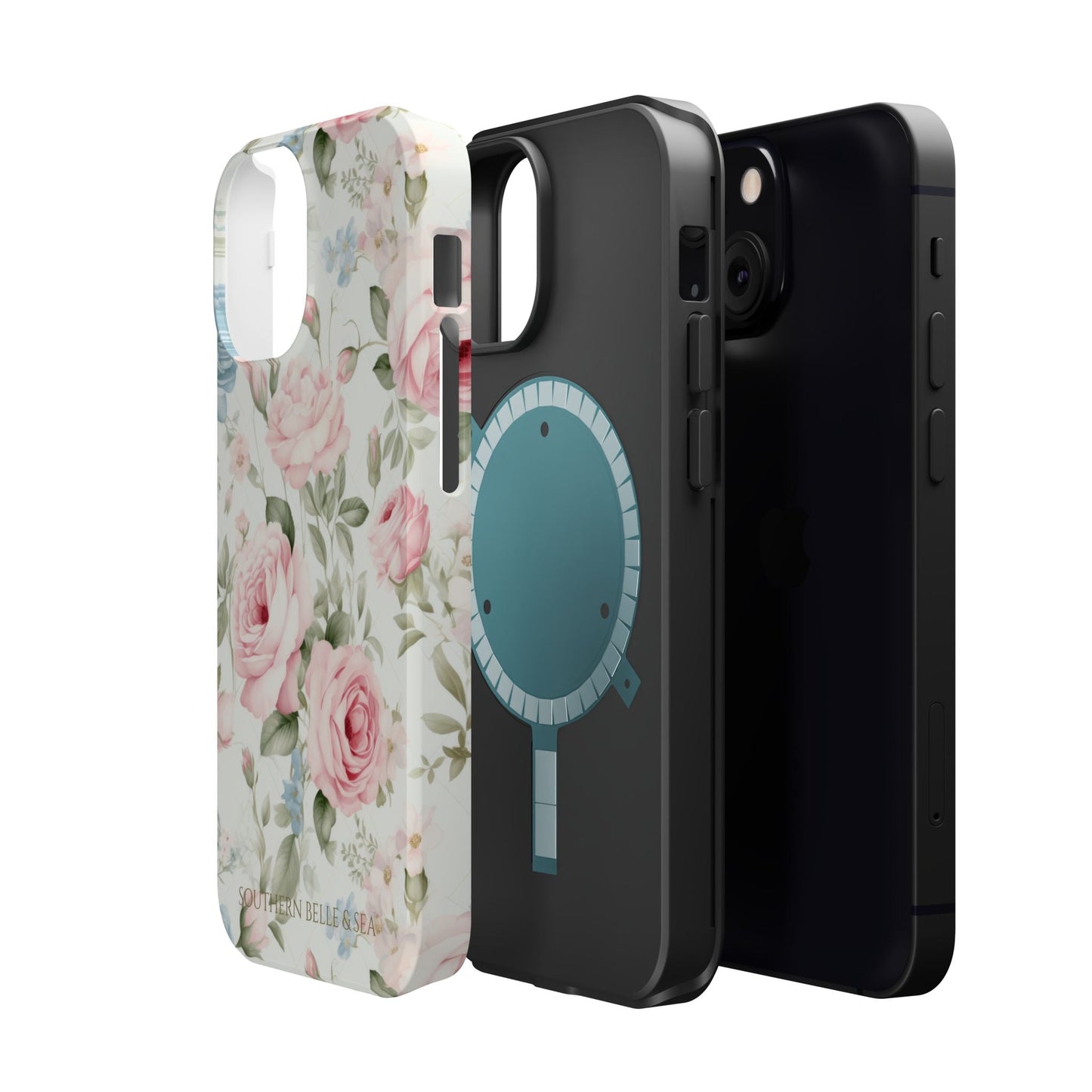 Garden Grace Floral Magnetic iPhone Case — Garden Grace Series | Southern Belle & Sea™ - Southern Belle & Sea