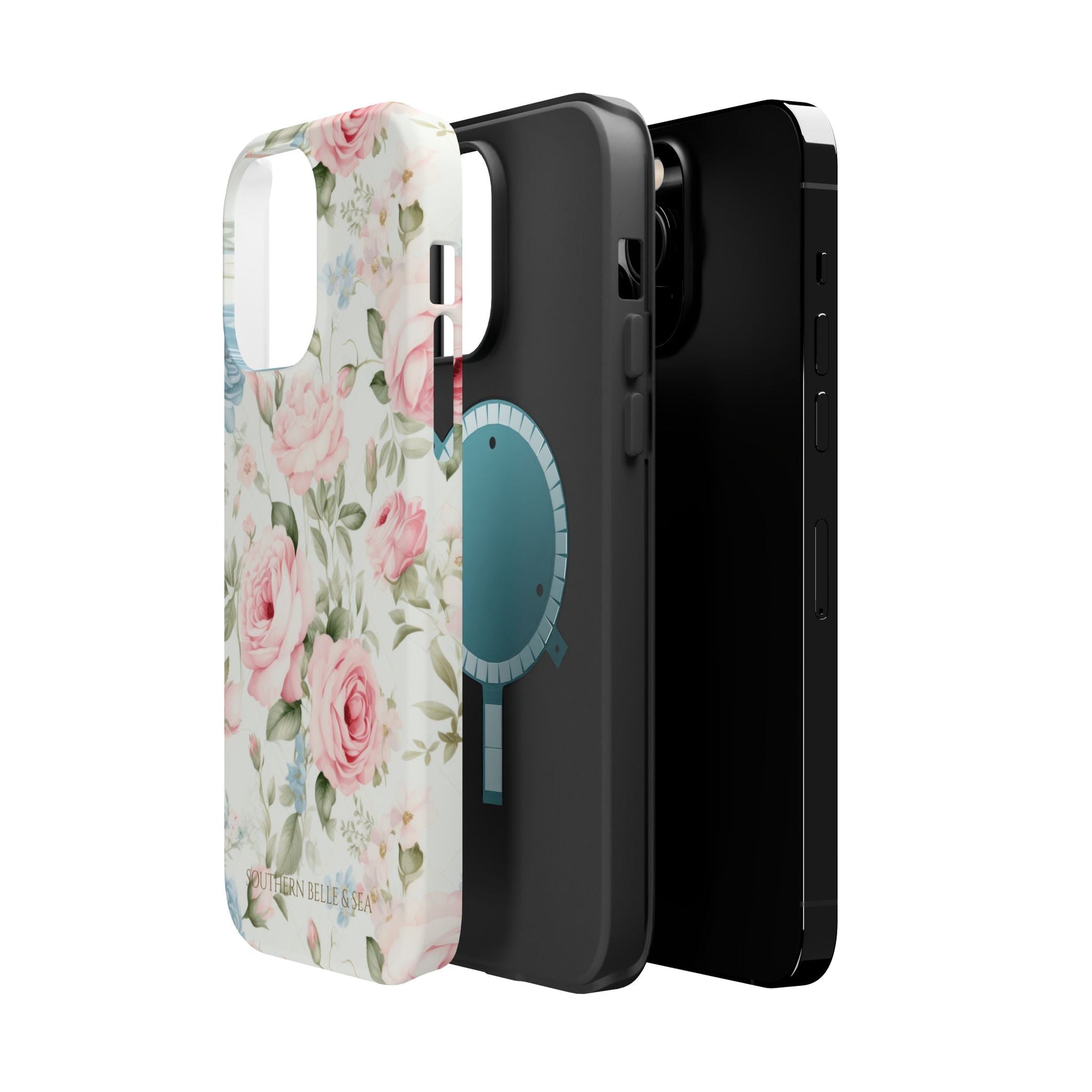 Garden Grace Floral Magnetic iPhone Case — Garden Grace Series | Southern Belle & Sea™ - Southern Belle & Sea