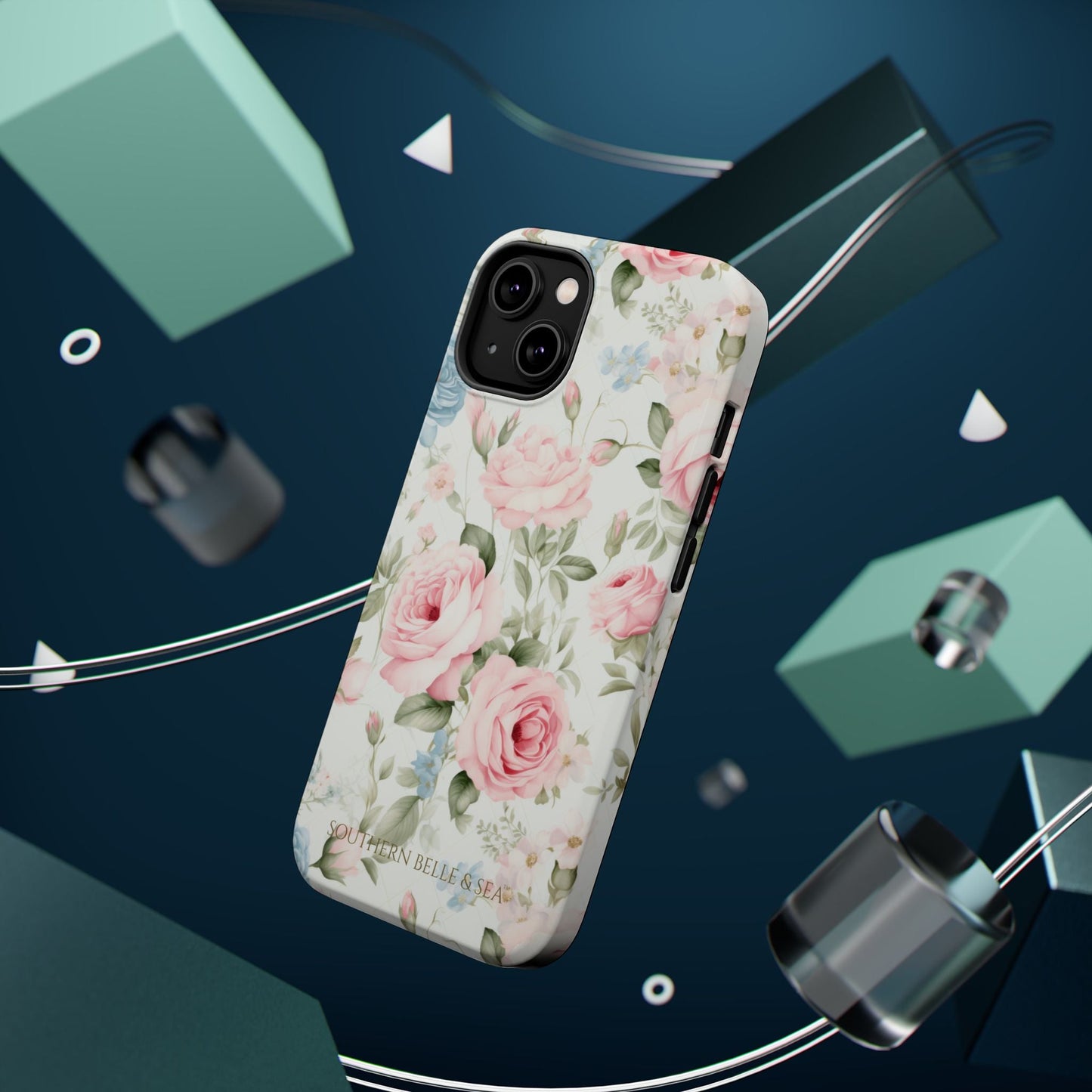 Garden Grace Floral Magnetic iPhone Case — Garden Grace Series | Southern Belle & Sea™ - Southern Belle & Sea
