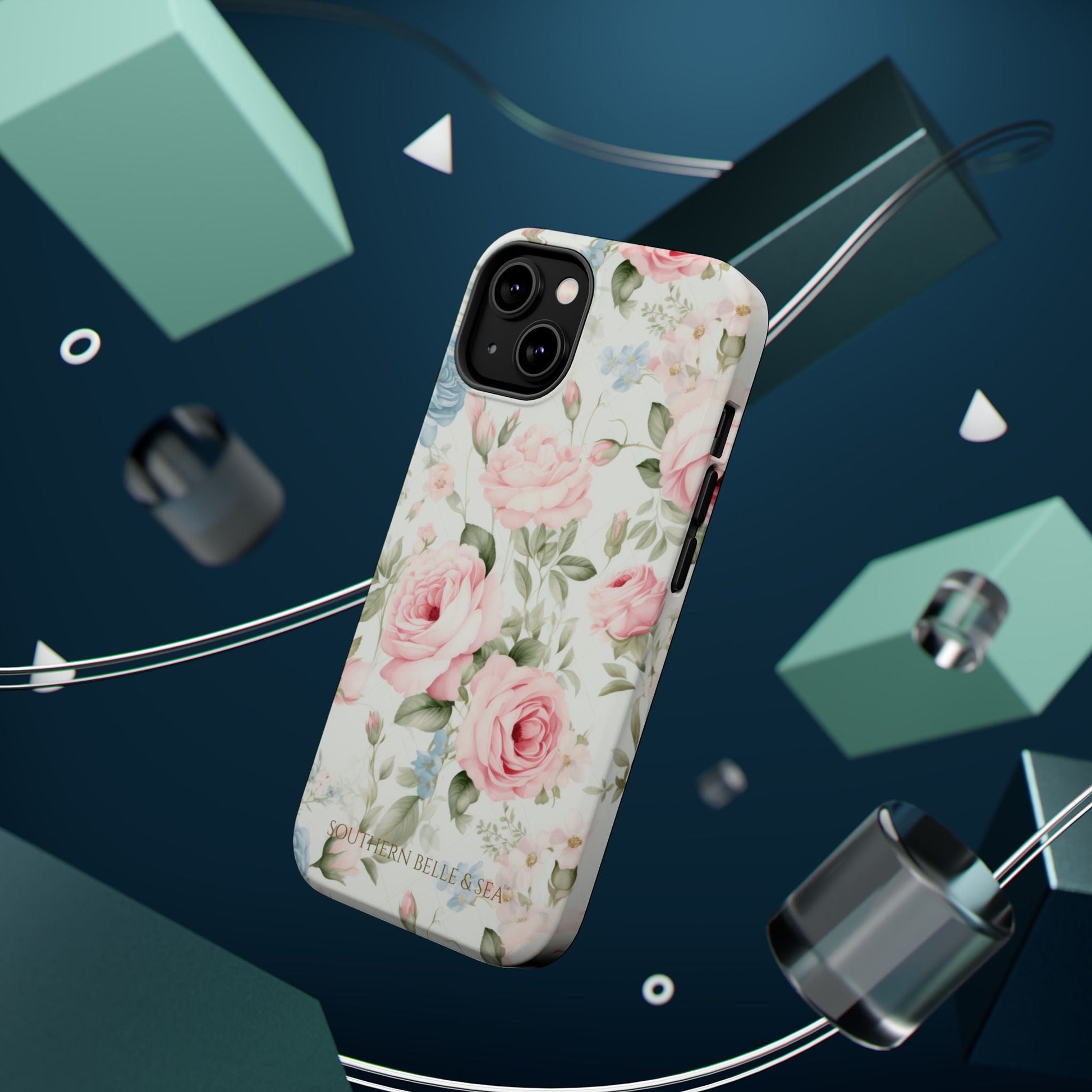 Garden Grace Floral Magnetic iPhone Case — Garden Grace Series | Southern Belle & Sea™ - Southern Belle & Sea