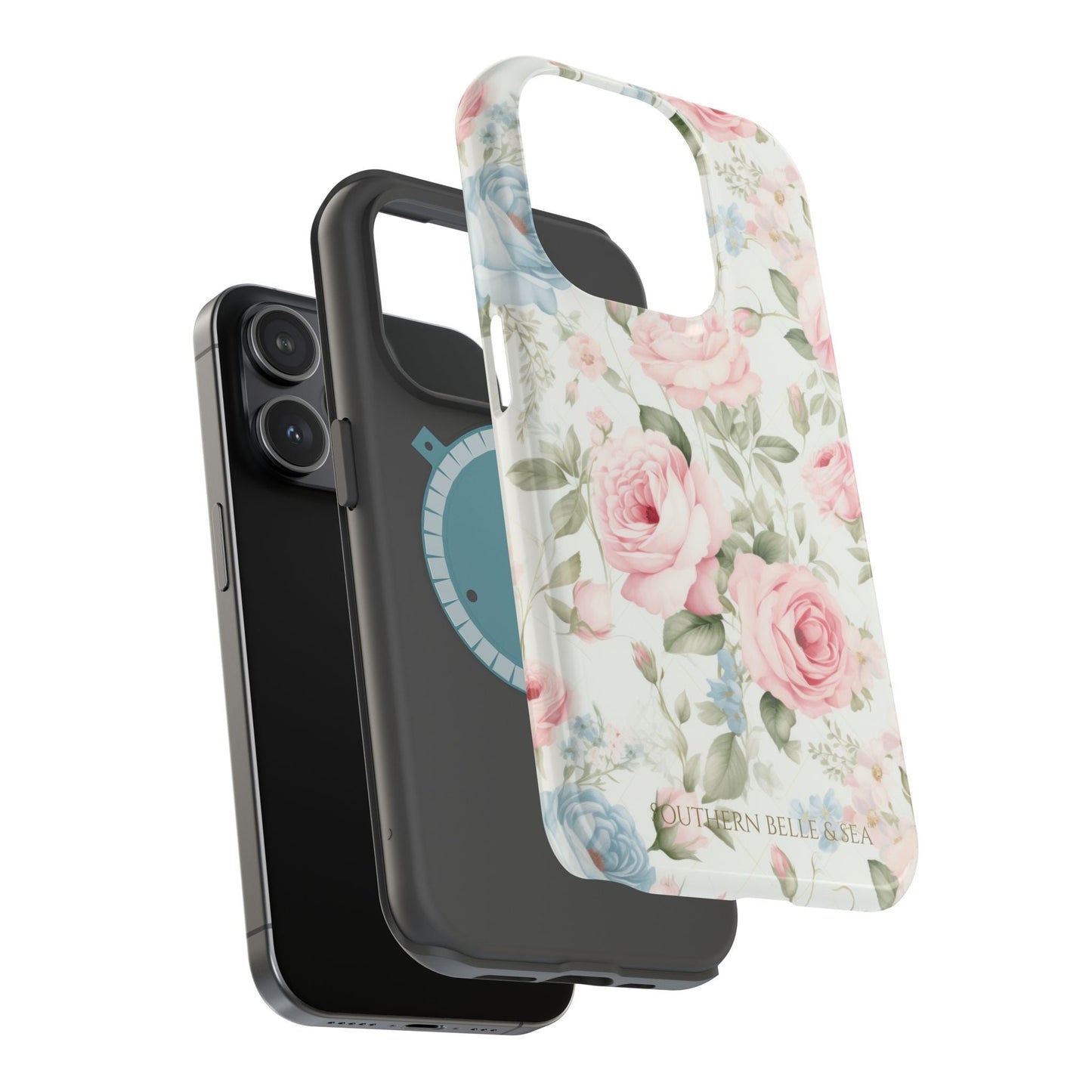Garden Grace Floral Magnetic iPhone Case — Garden Grace Series | Southern Belle & Sea™ - Southern Belle & Sea