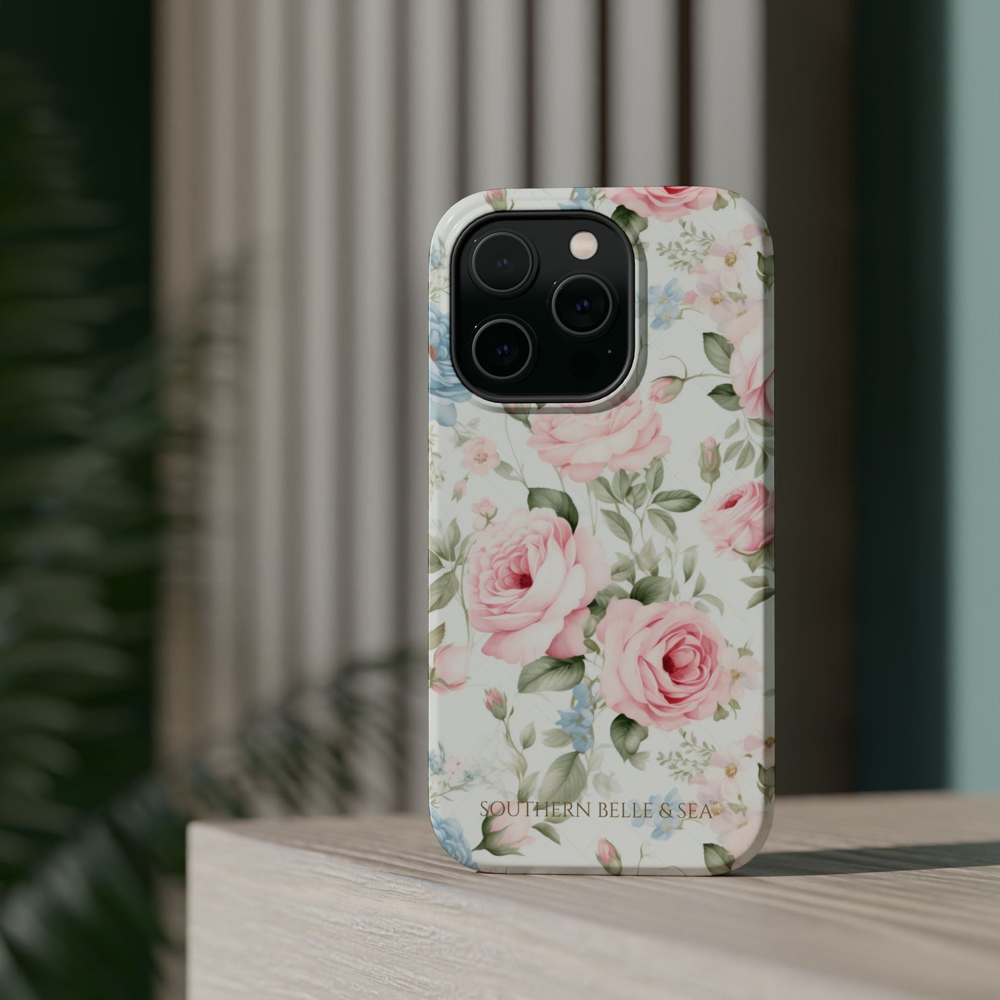 Garden Grace Floral Magnetic iPhone Case — Garden Grace Series | Southern Belle & Sea™ - Southern Belle & Sea