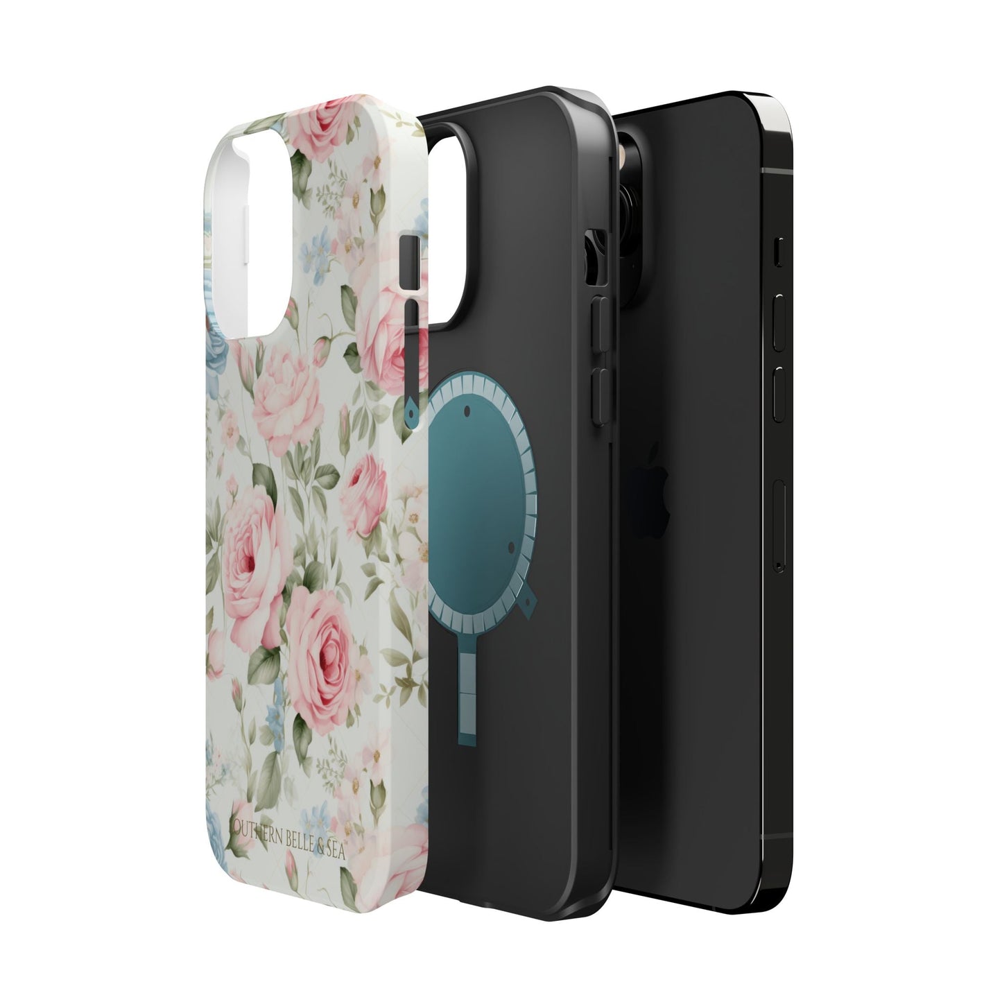 Garden Grace Floral Magnetic iPhone Case — Garden Grace Series | Southern Belle & Sea™ - Southern Belle & Sea