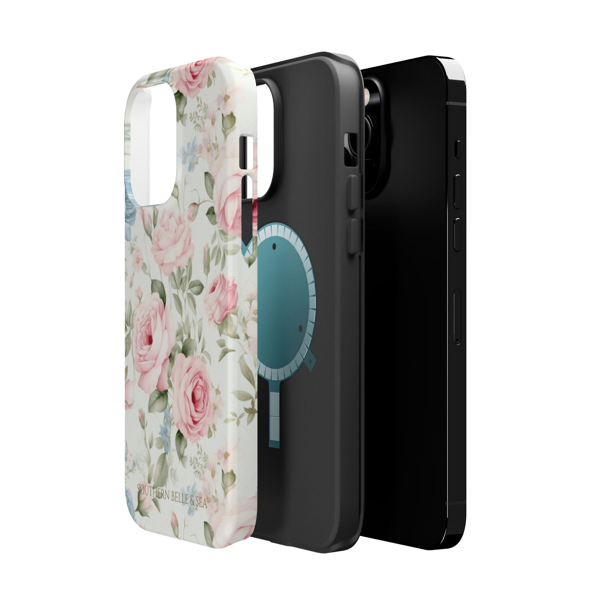 Garden Grace Floral Magnetic iPhone Case — Garden Grace Series | Southern Belle & Sea™ - Southern Belle & Sea
