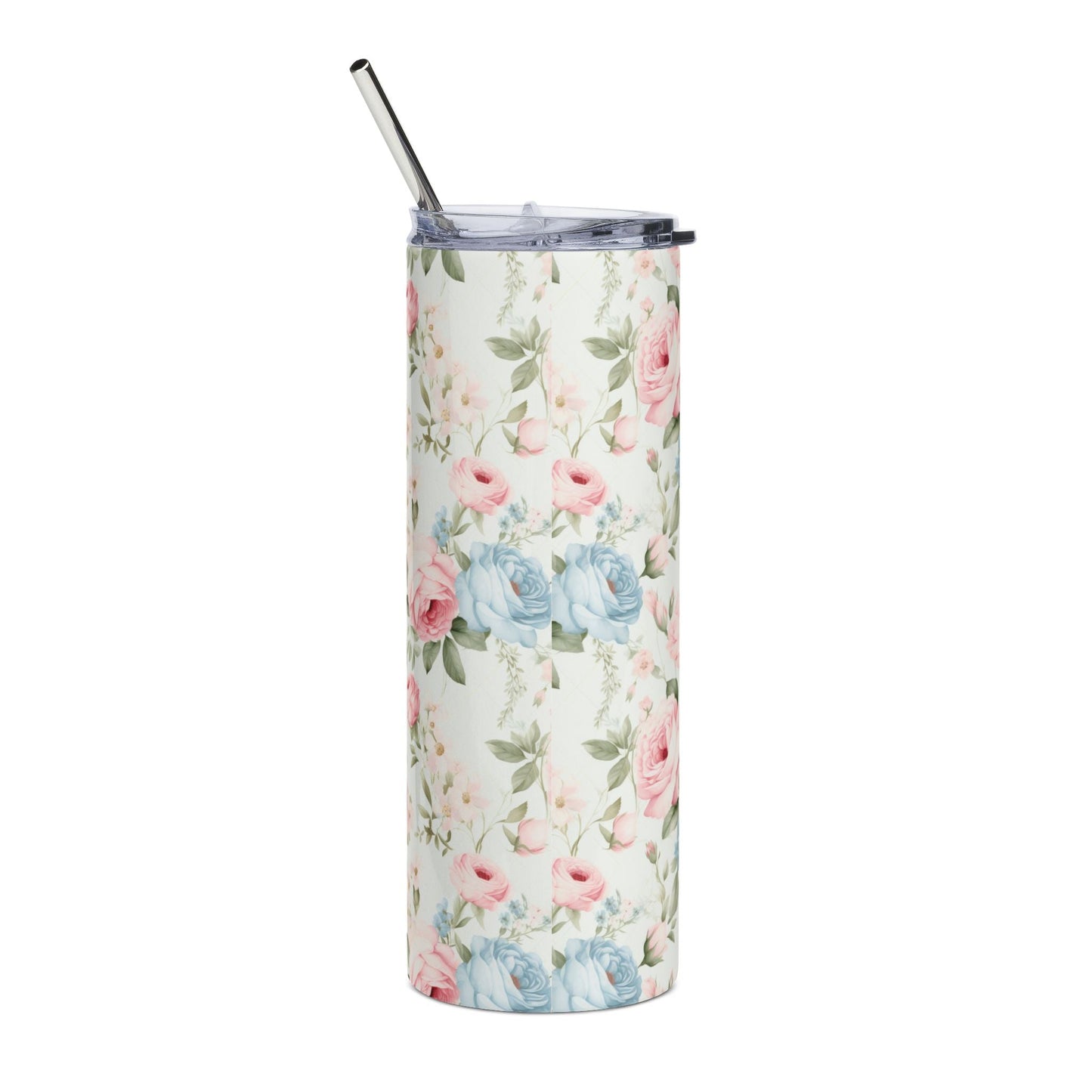 Garden Grace Floral Stainless Steel Tumbler — Rachel Grace Collection | Southern Belle & Sea™ - Southern Belle & Sea