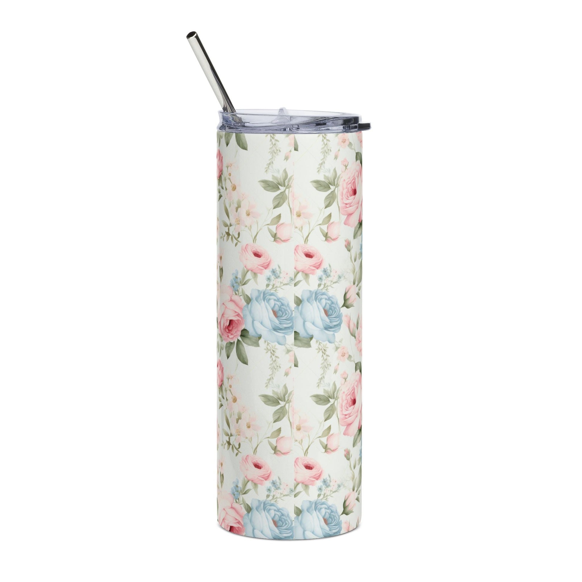 Garden Grace Floral Stainless Steel Tumbler — Rachel Grace Collection | Southern Belle & Sea™ - Southern Belle & Sea