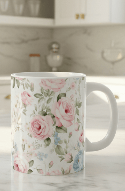 Garden Grace “Love • 1 Corinthians 13” Ceramic Mug — Garden Grace Series | Southern Belle & Sea™ - Southern Belle & Sea
