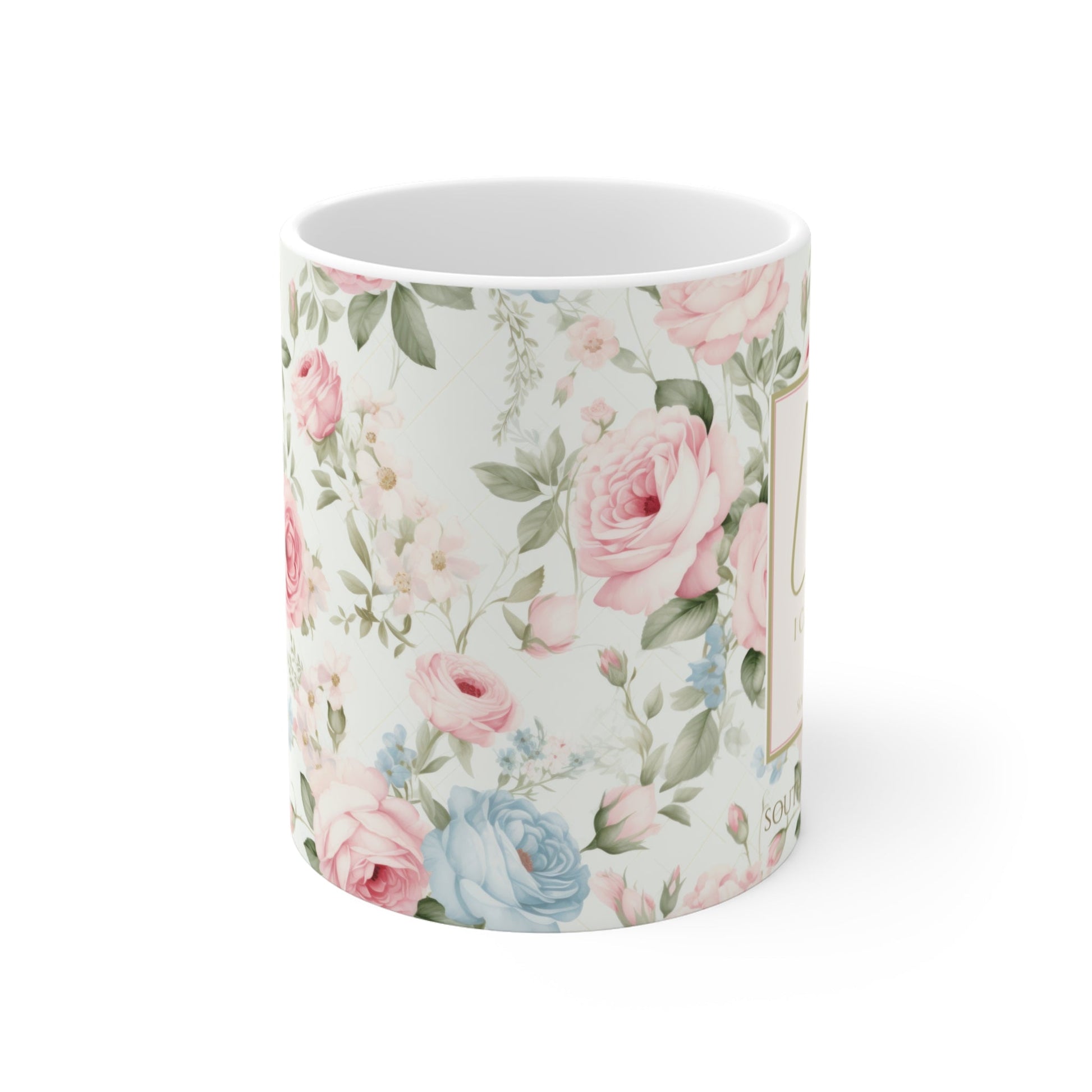 Garden Grace “Love • 1 Corinthians 13” Ceramic Mug — Garden Grace Series | Southern Belle & Sea™ - Southern Belle & Sea