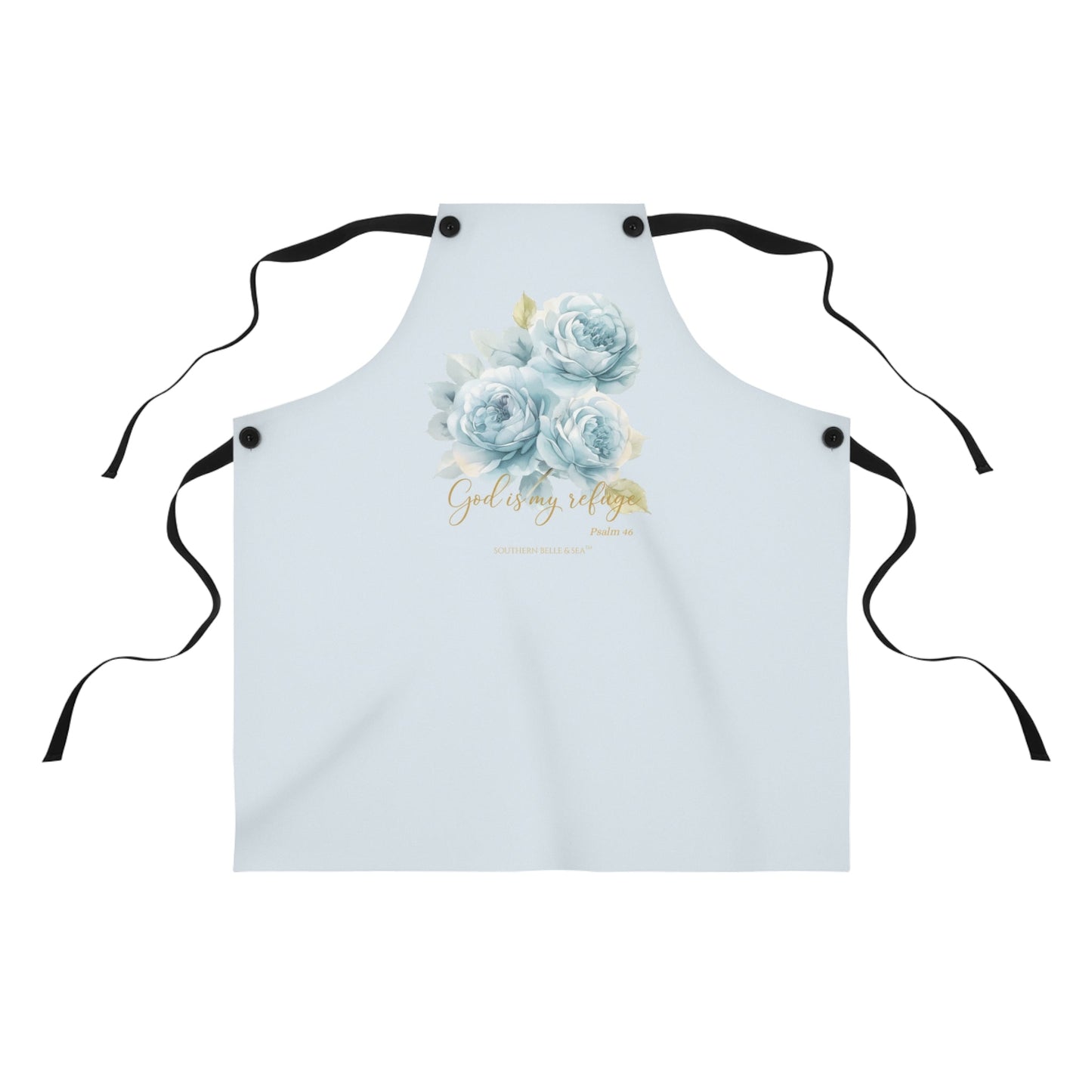 God Is My Refuge (Blue Floral) — Apron | Southern Belle & Sea™ - Southern Belle & Sea