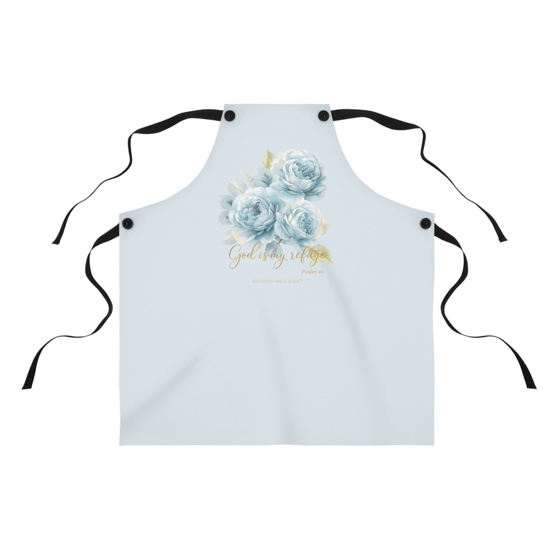 God Is My Refuge (Blue Floral) — Apron | Southern Belle & Sea™ - Southern Belle & Sea