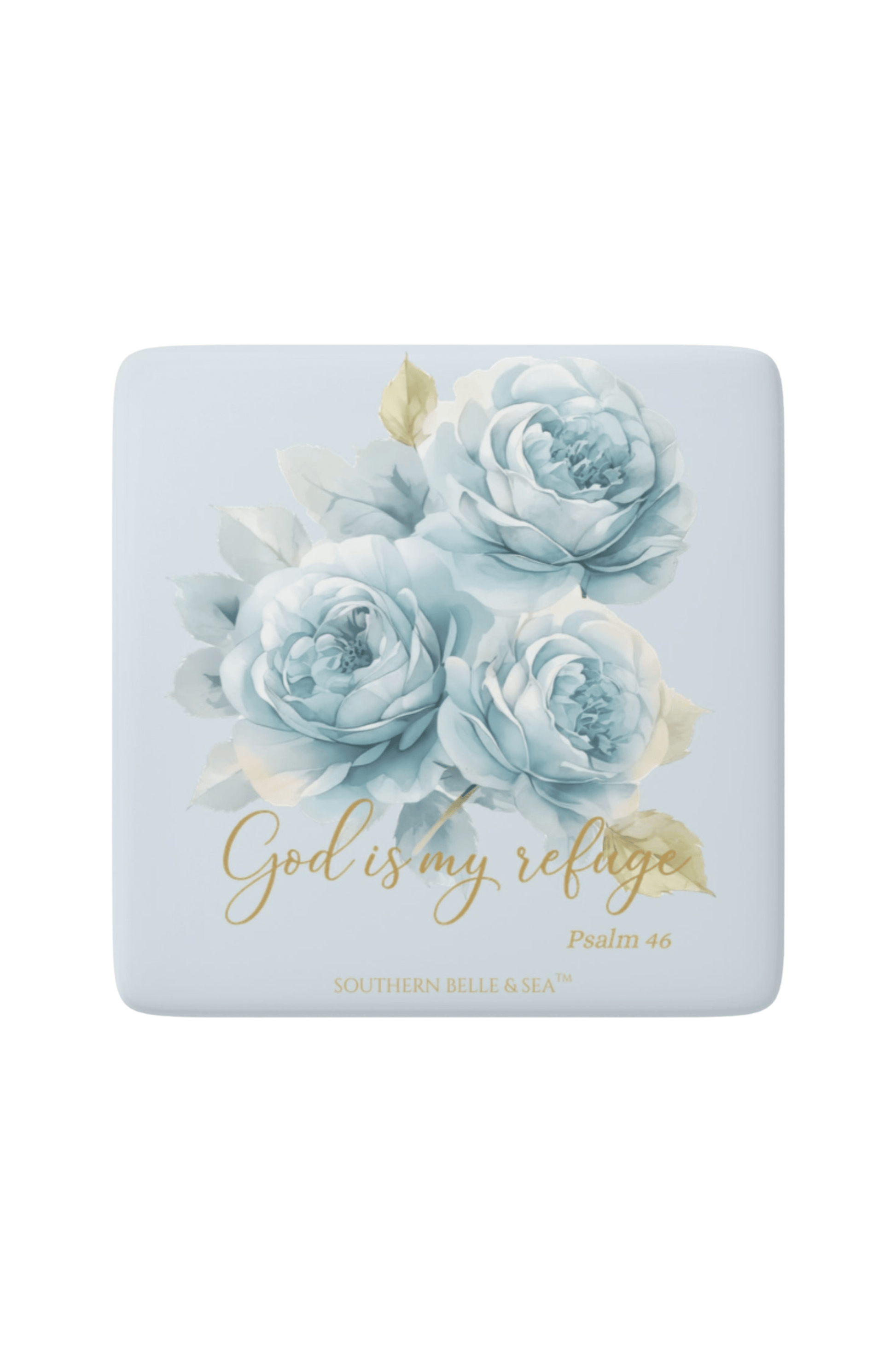 God Is My Refuge (Blue Floral) — Magnet | Southern Belle & Sea™ - Southern Belle & Sea