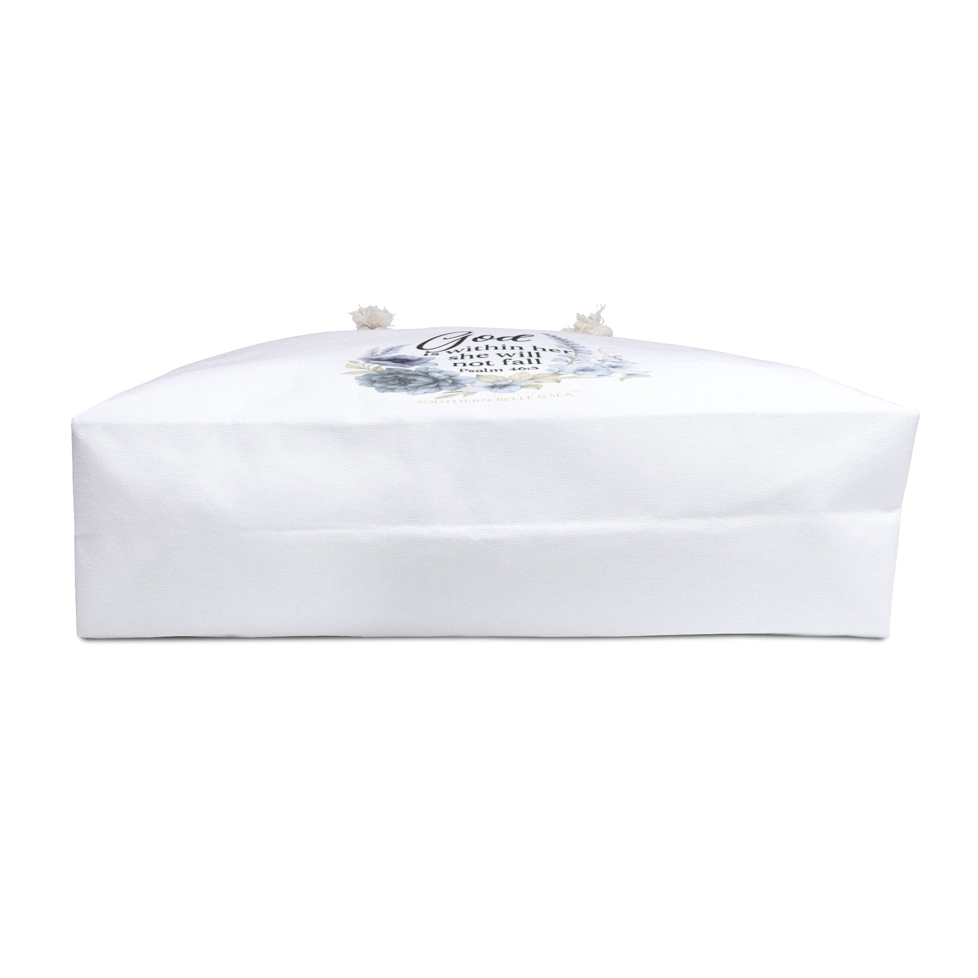 God Is Within Her” Blue Floral Weekender Tote — Virtue Collection | Southern Belle & Sea™ - Southern Belle & Sea