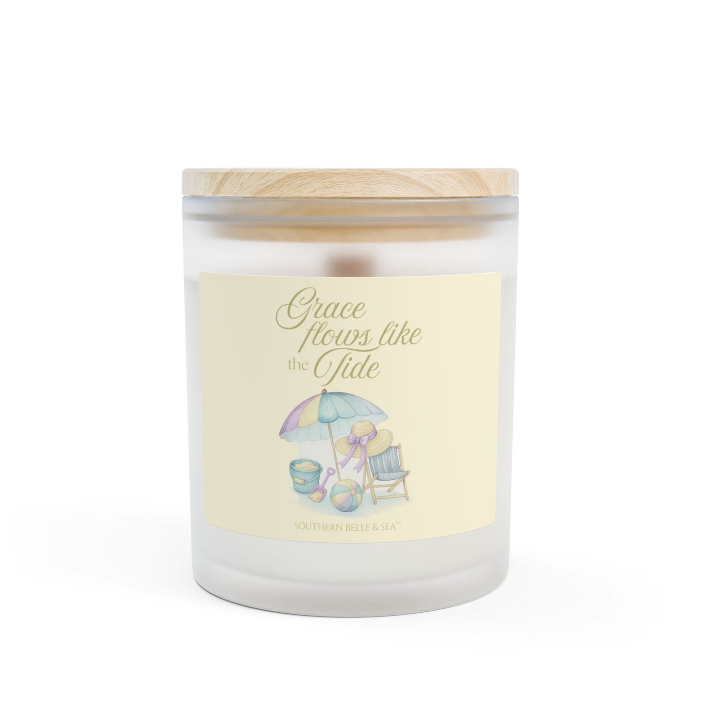 Grace Flows Like the Tide / 11oz Frosted Glass Candle | Southern Belle & Sea™ - Southern Belle & Sea