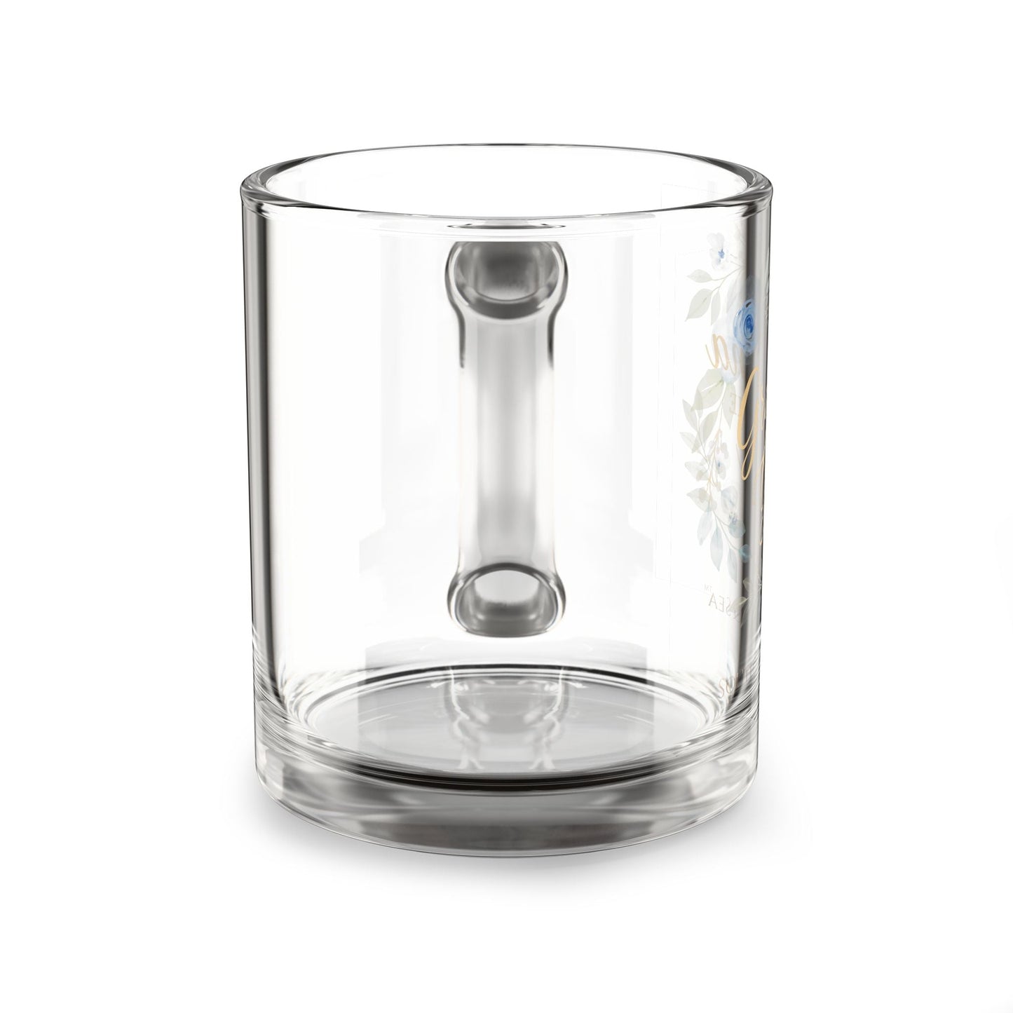 Grandma of the Year Glass Mug – Bluebell Grace Florals, Clear 10oz Coffee Cup Gift | Southern Belle & Sea™ - Southern Belle & Sea