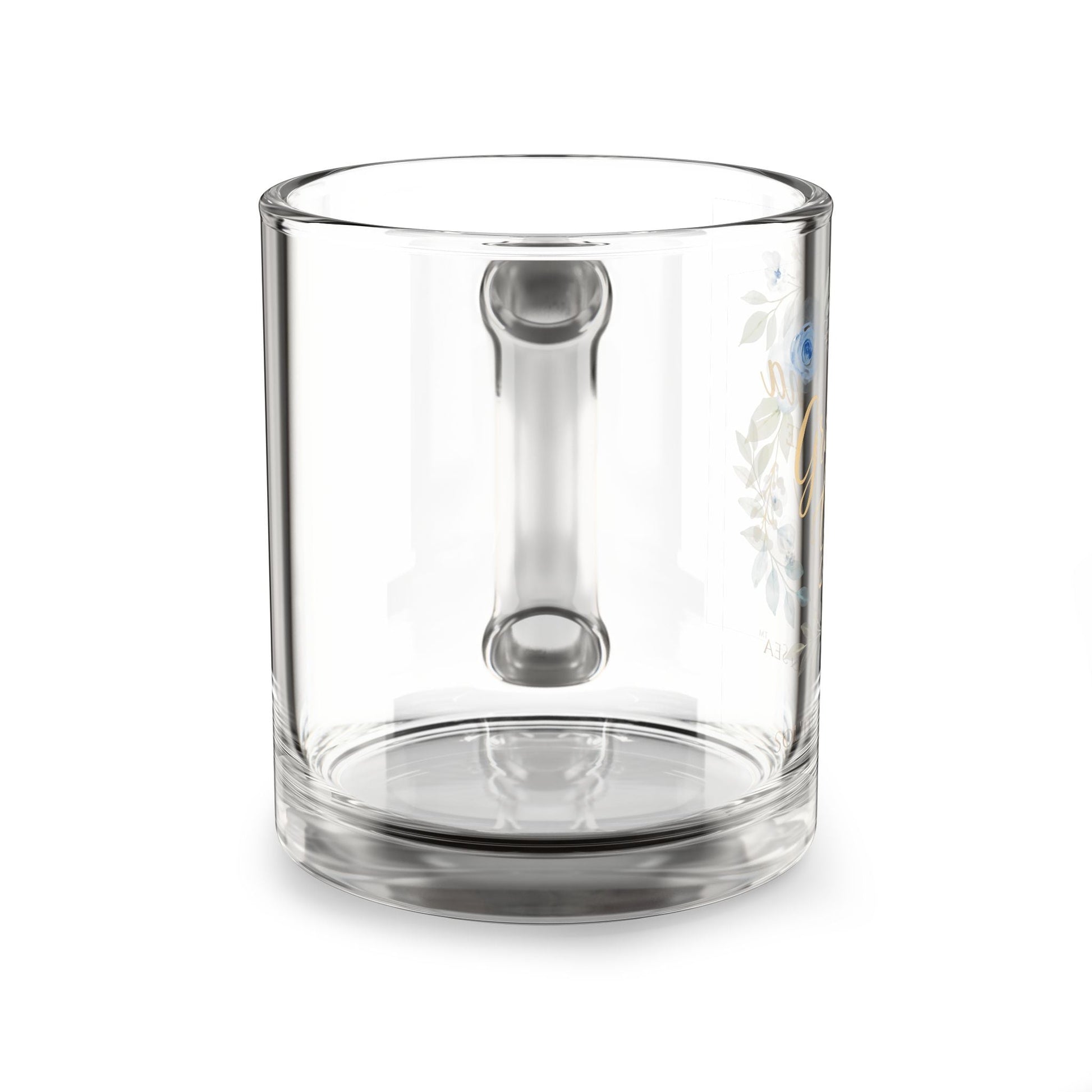 Grandma of the Year Glass Mug – Bluebell Grace Florals, Clear 10oz Coffee Cup Gift | Southern Belle & Sea™ - Southern Belle & Sea