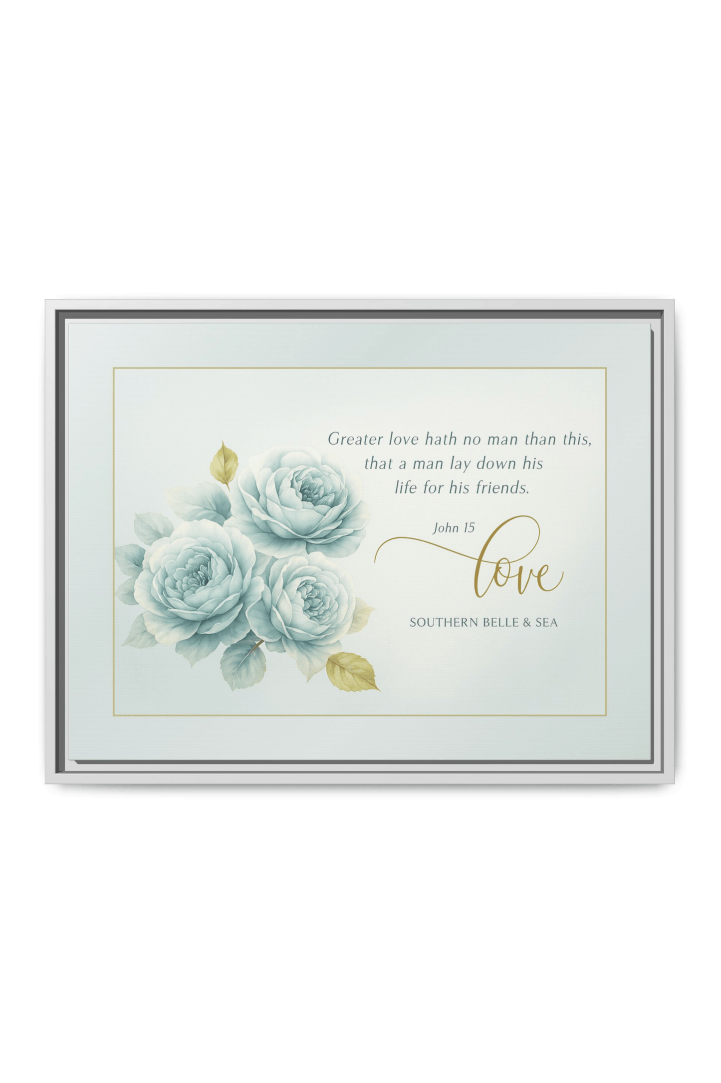 Hand - Crafted Limited Edition Framed Canvas Wall Art (White Frame Only) | Southern Belle & Sea™ - Southern Belle & Sea