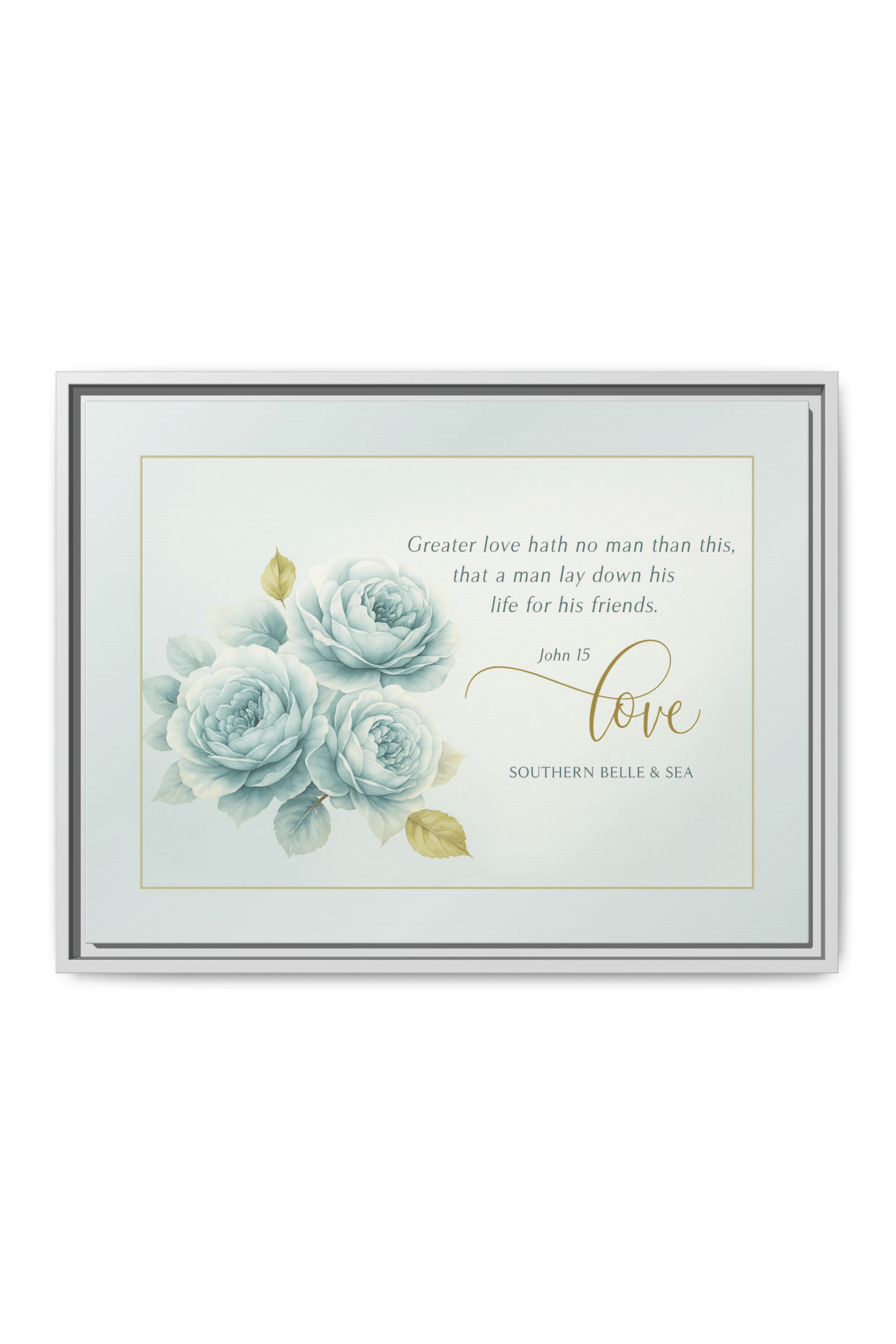Hand - Crafted Limited Edition Framed Canvas Wall Art (White Frame Only) | Southern Belle & Sea™ - Southern Belle & Sea