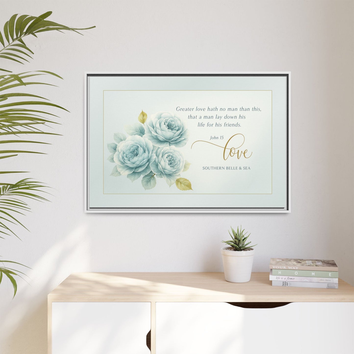 Hand - Crafted Limited Edition Framed Canvas Wall Art (White Frame Only) | Southern Belle & Sea™ - Southern Belle & Sea