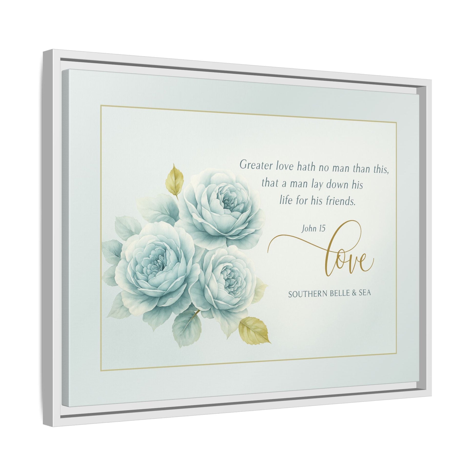 Hand - Crafted Limited Edition Framed Canvas Wall Art (White Frame Only) | Southern Belle & Sea™ - Southern Belle & Sea