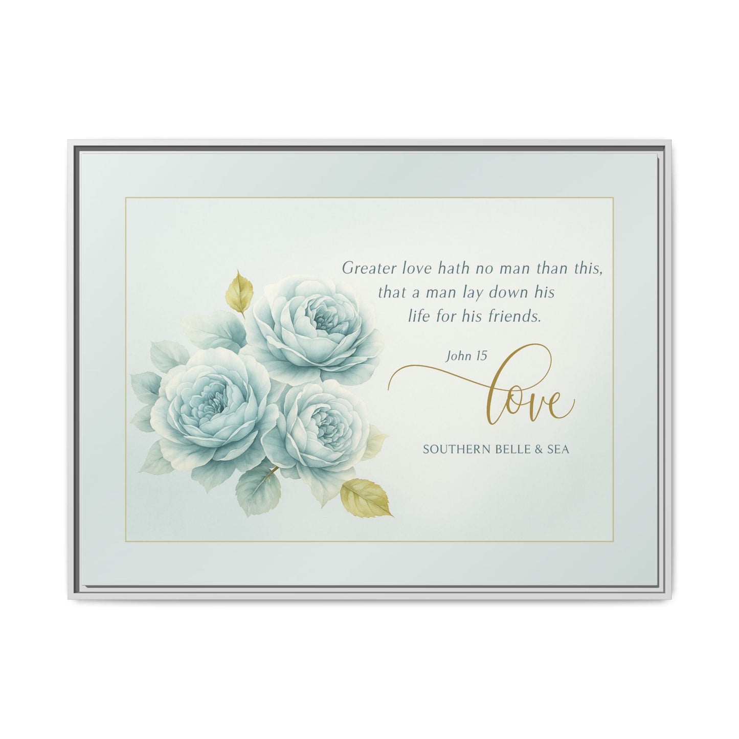 Hand - Crafted Limited Edition Framed Canvas Wall Art (White Frame Only) | Southern Belle & Sea™ - Southern Belle & Sea