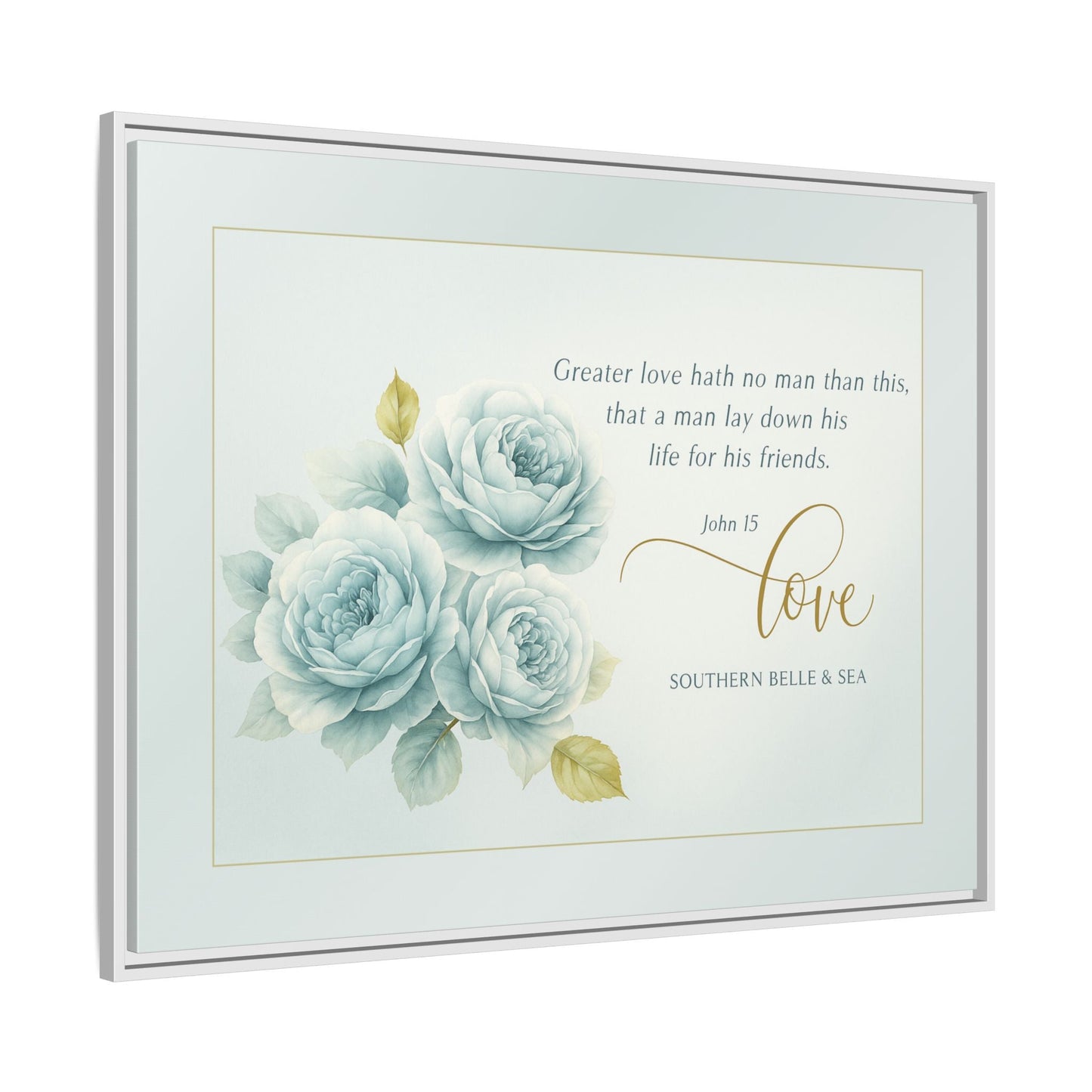 Hand - Crafted Limited Edition Framed Canvas Wall Art (White Frame Only) | Southern Belle & Sea™ - Southern Belle & Sea