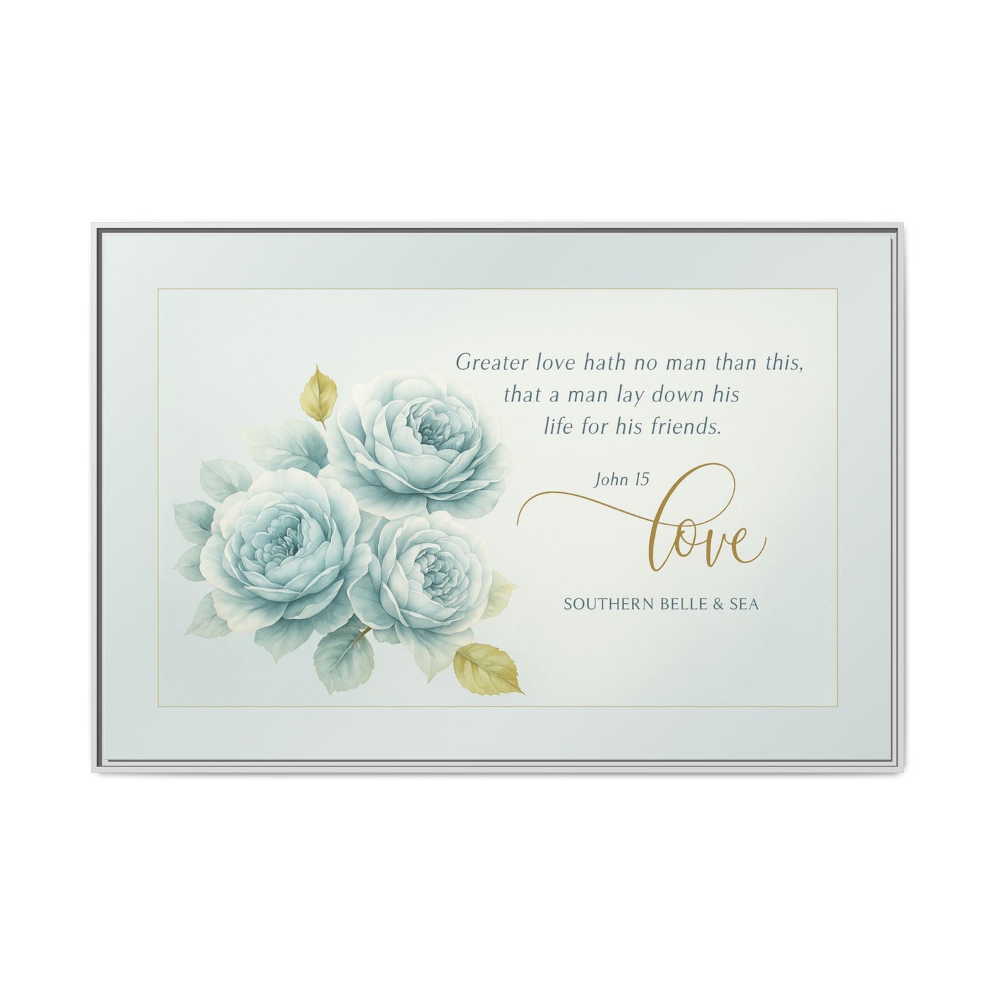 Hand - Crafted Limited Edition Framed Canvas Wall Art (White Frame Only) | Southern Belle & Sea™ - Southern Belle & Sea