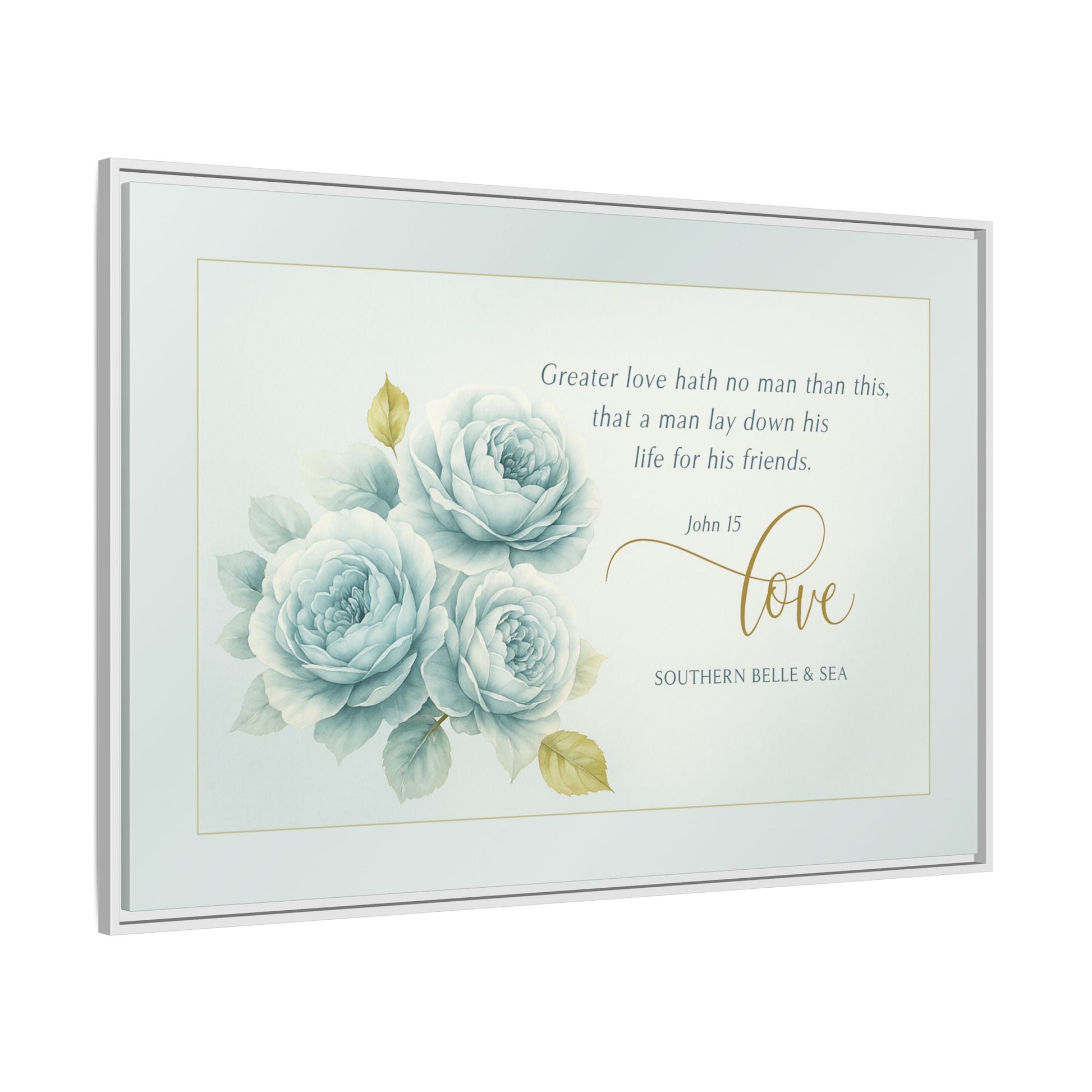Hand - Crafted Limited Edition Framed Canvas Wall Art (White Frame Only) | Southern Belle & Sea™ - Southern Belle & Sea