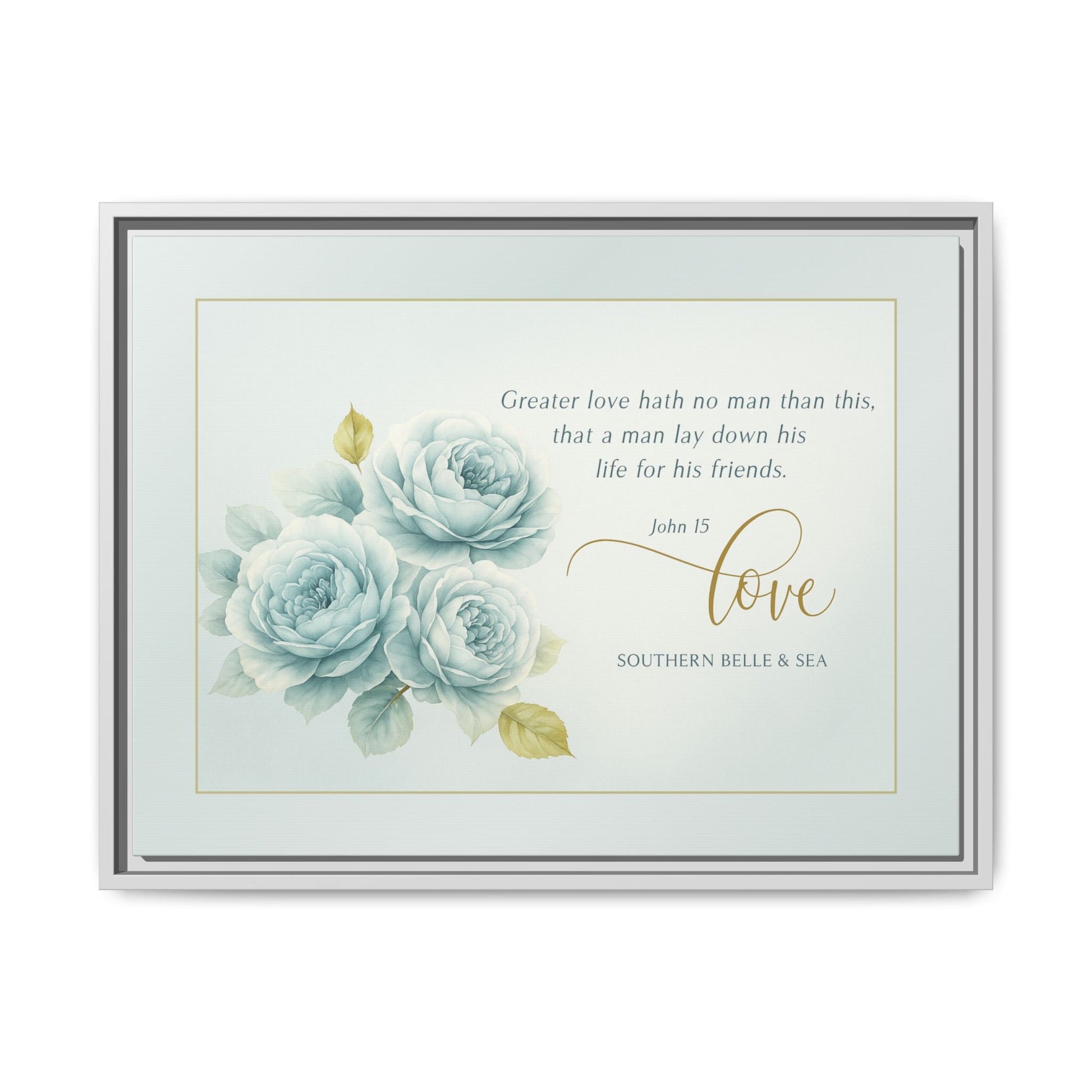 Hand - Crafted Limited Edition Framed Canvas Wall Art (White Frame Only) | Southern Belle & Sea™ - Southern Belle & Sea