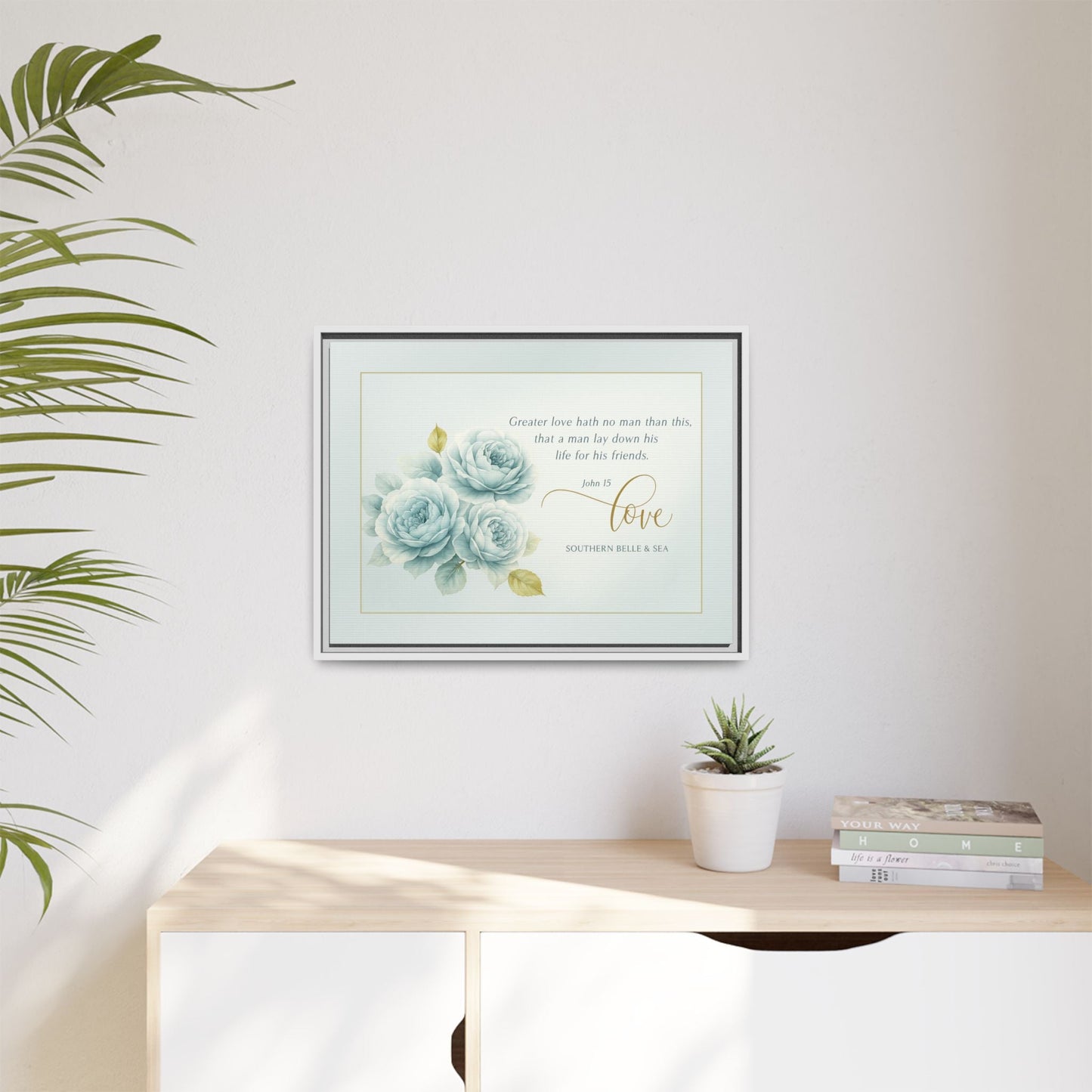 Hand - Crafted Limited Edition Framed Canvas Wall Art (White Frame Only) | Southern Belle & Sea™ - Southern Belle & Sea