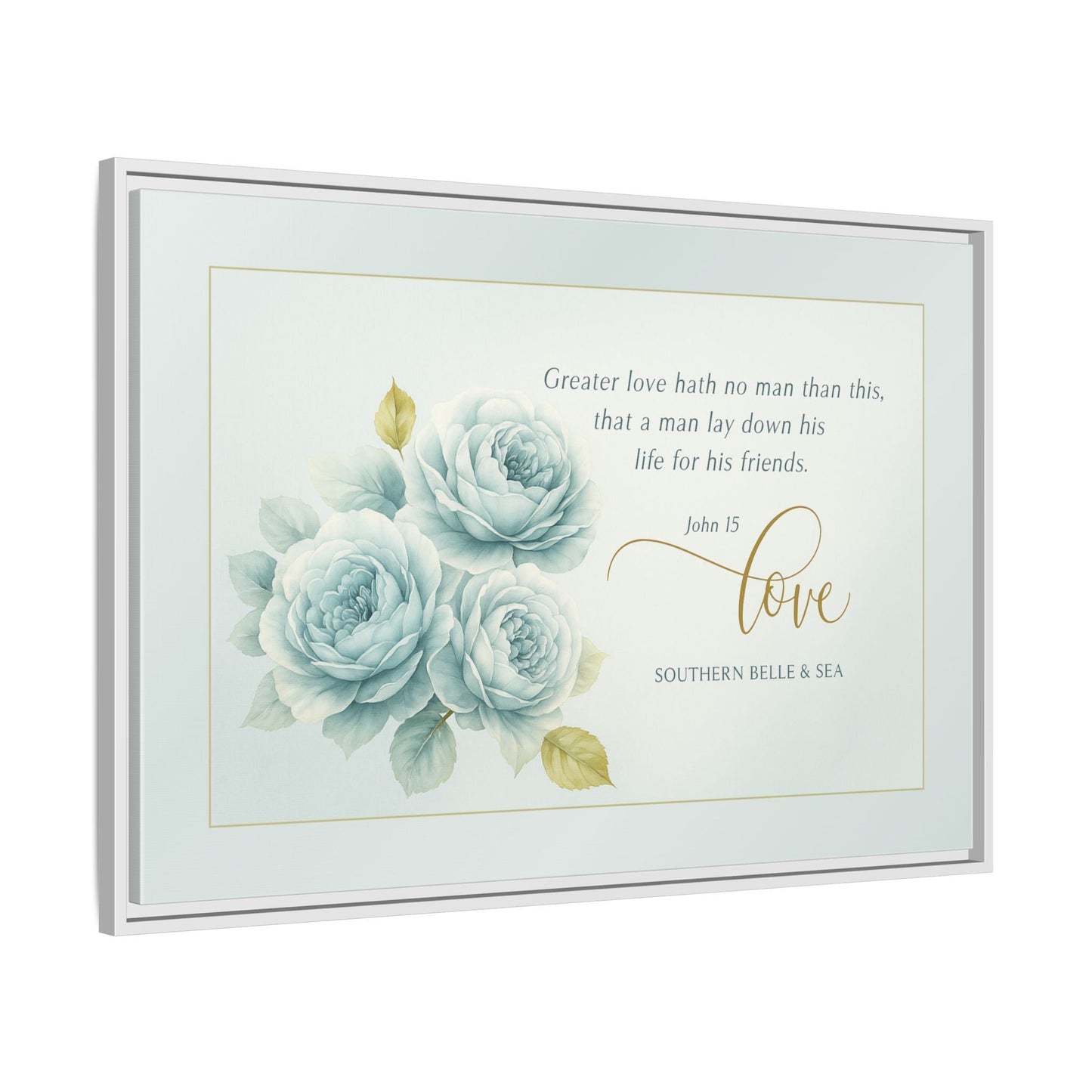 Hand - Crafted Limited Edition Framed Canvas Wall Art (White Frame Only) | Southern Belle & Sea™ - Southern Belle & Sea